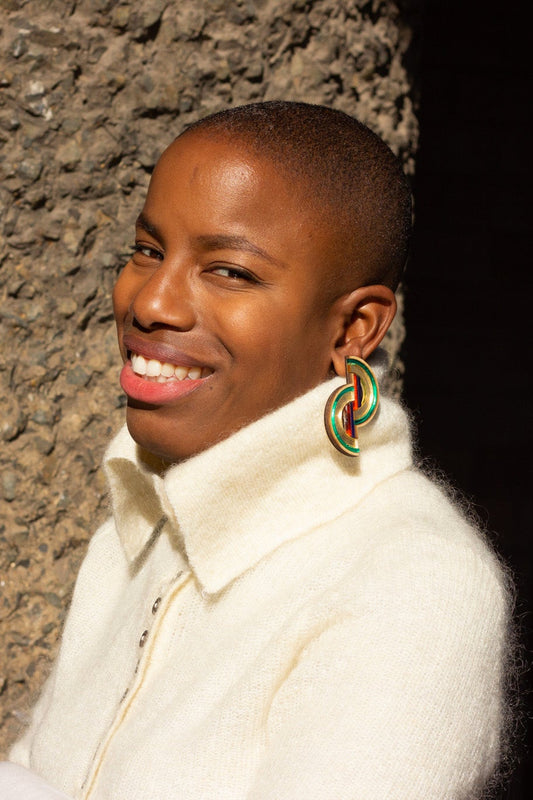 Barbican Earrings - Green image 2