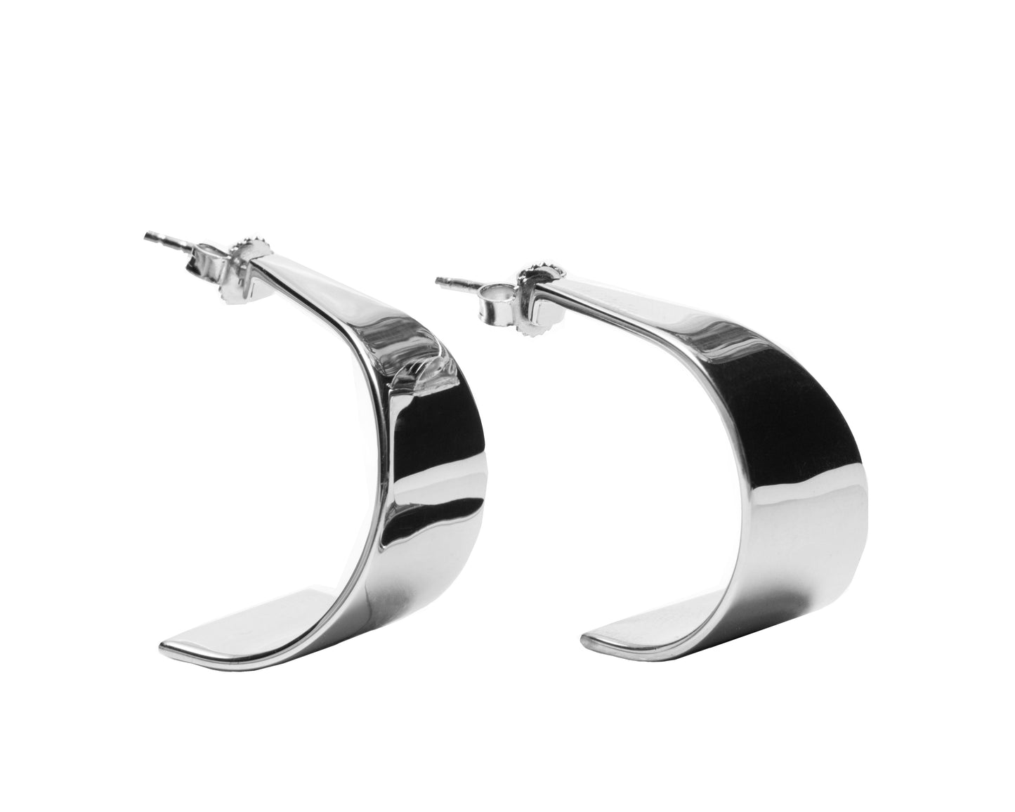 Swoop Earrings - Silver image 1