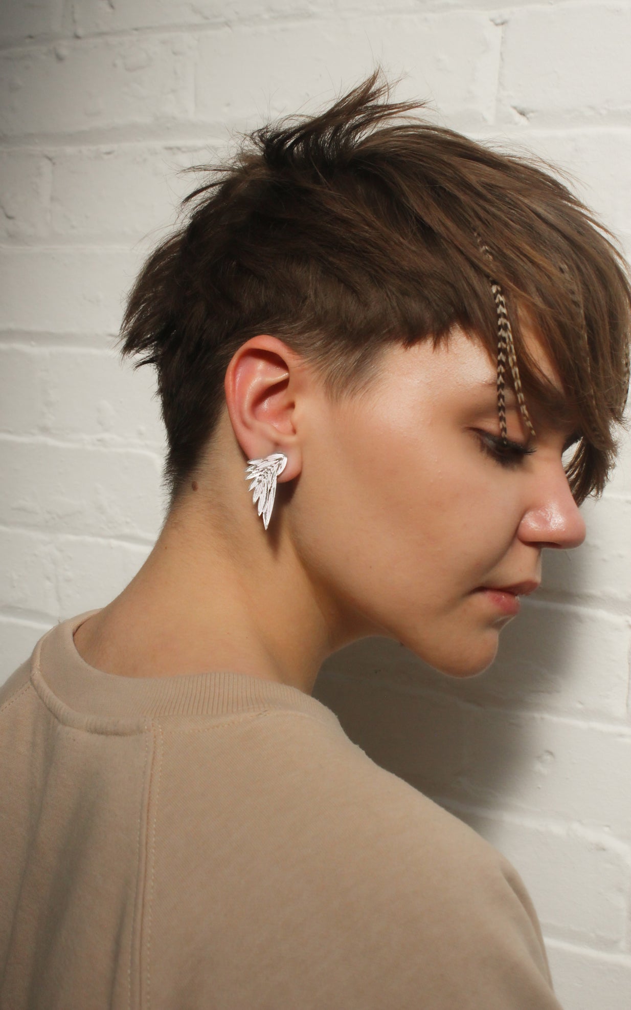 Wing Earrings - Silver image 3