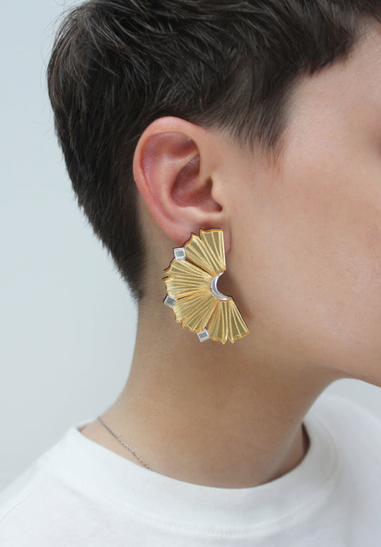 Nalla Earrings - Gold & Silver image 1