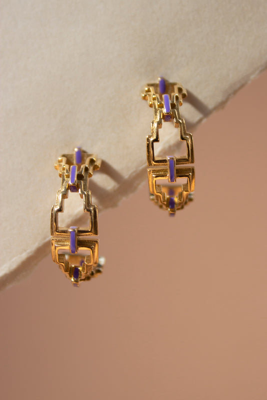 Mayan Hoops - Gold Persian Jewel image 1