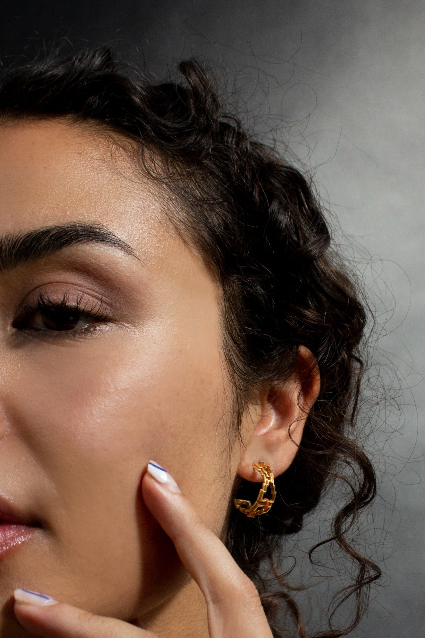 Mayan Hoops - Gold Tangerine image 3