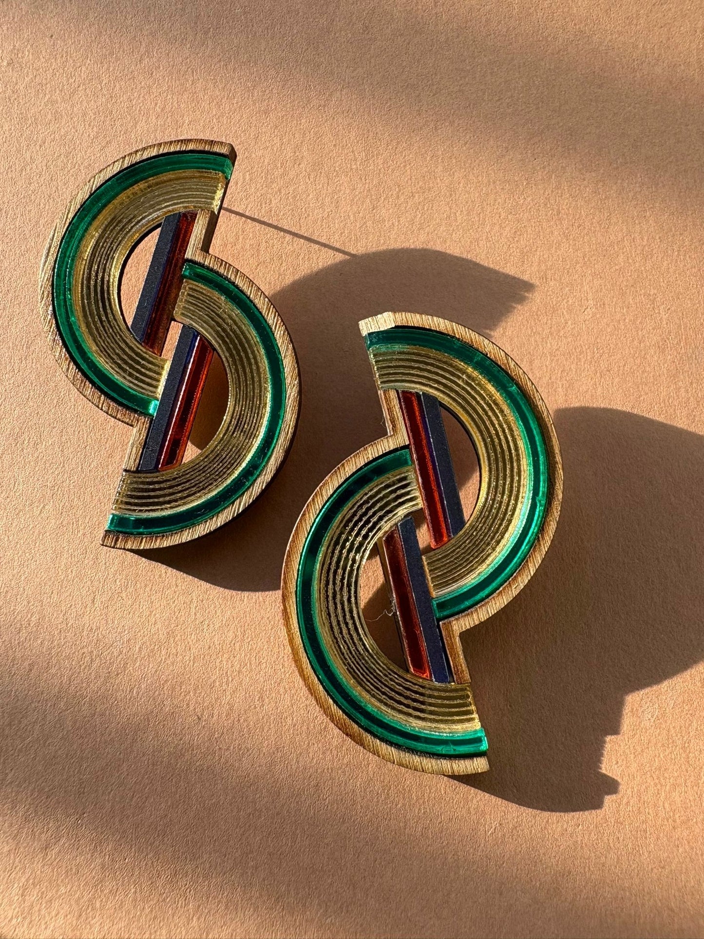 Barbican Earrings - Green SECONDS