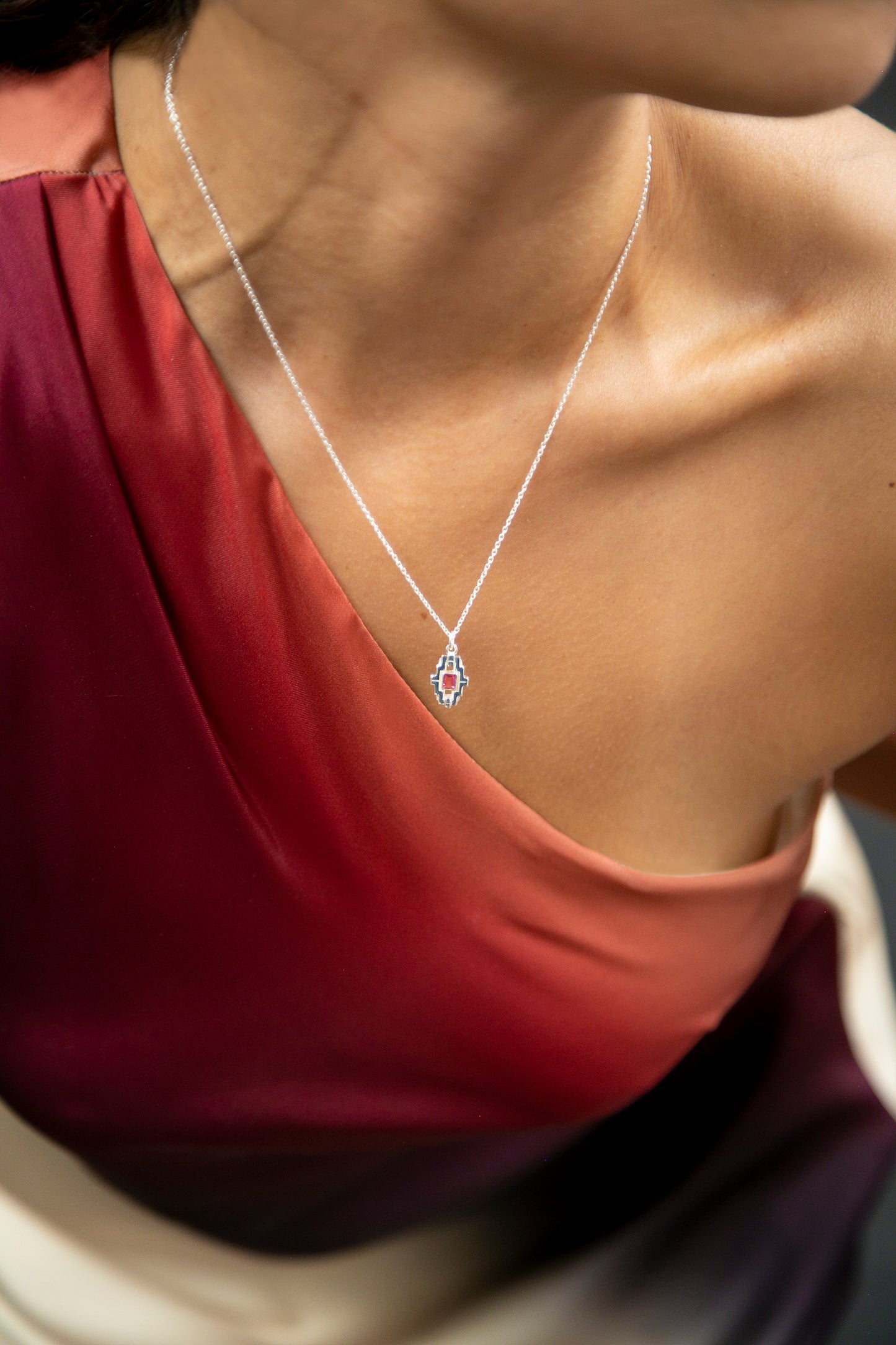 Mayan Necklace - Pink Topaz image 4