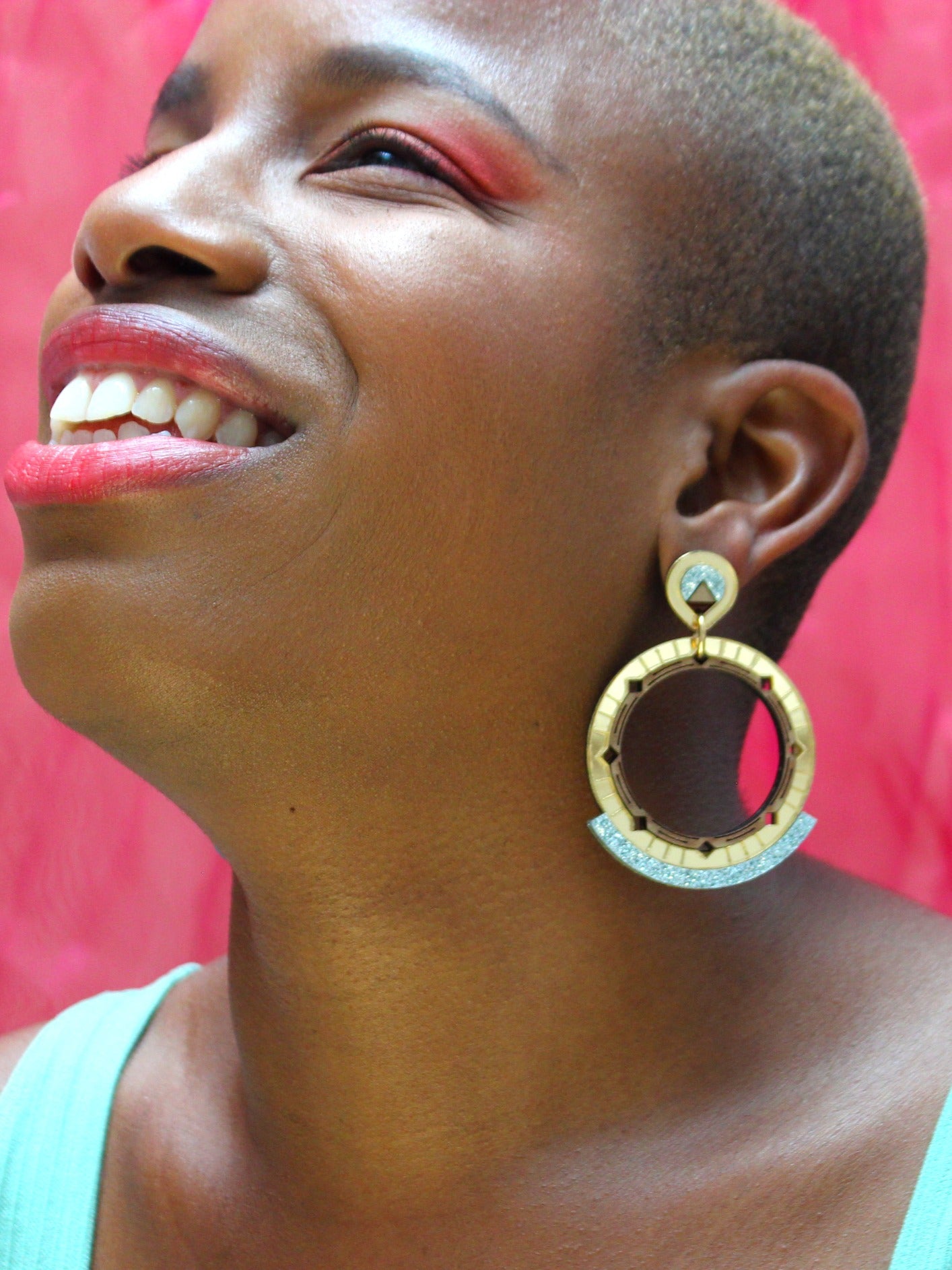 Chandra Earrings - Gold & Silver image 2