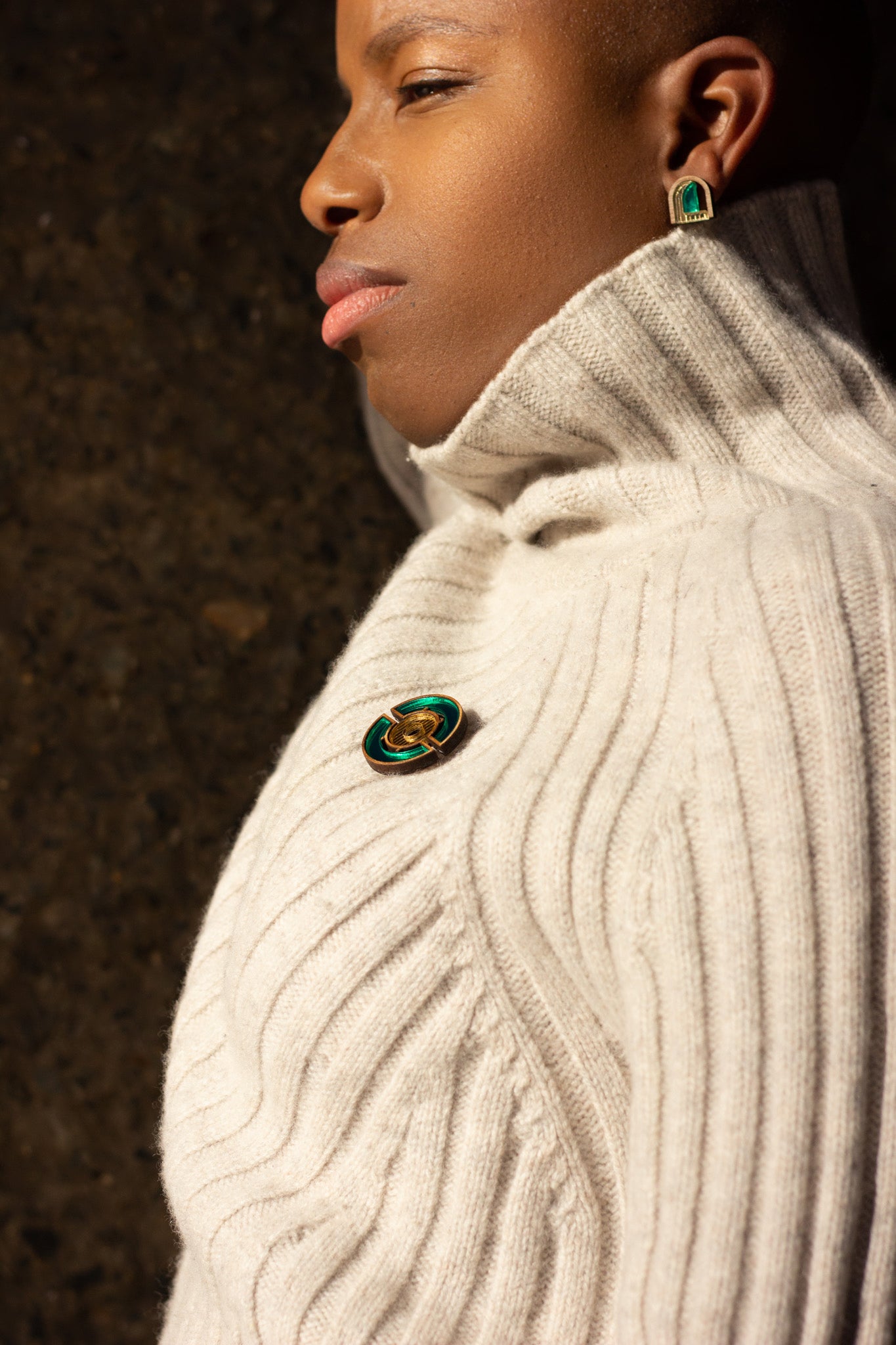 Barbican Brooch - Green image 1