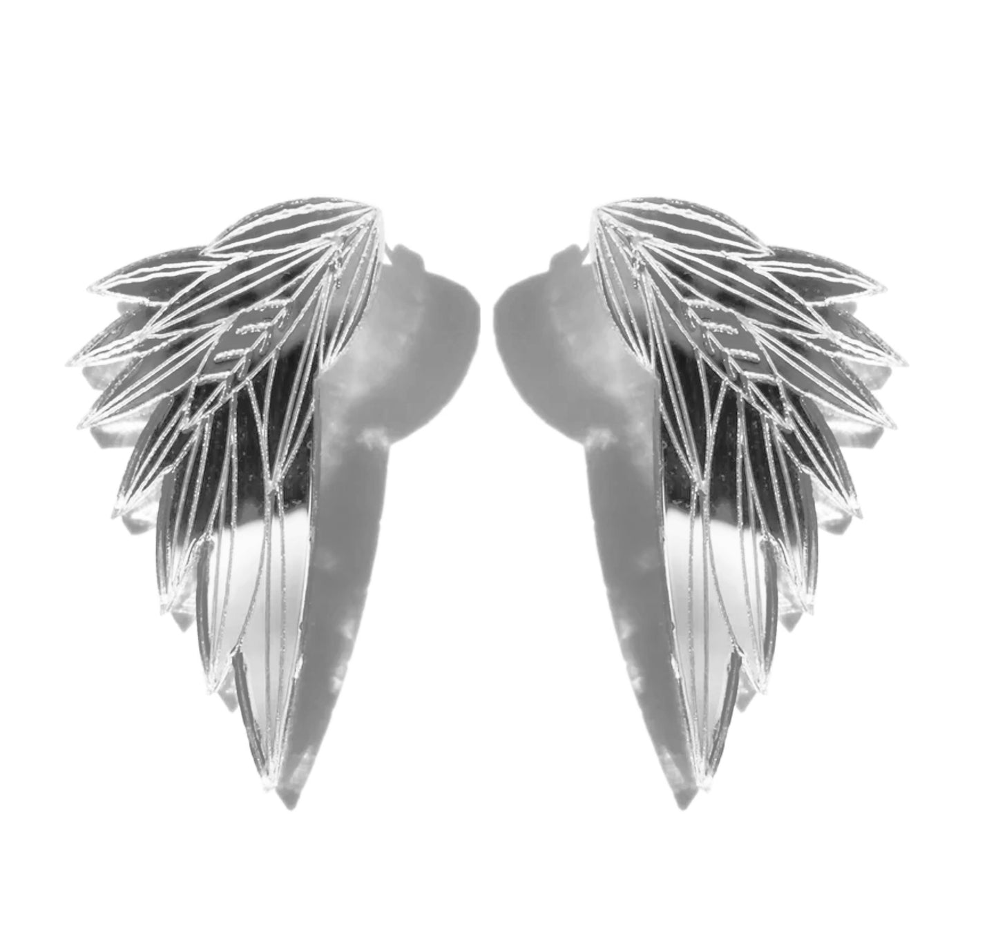 Wing Earrings - Silver image 0