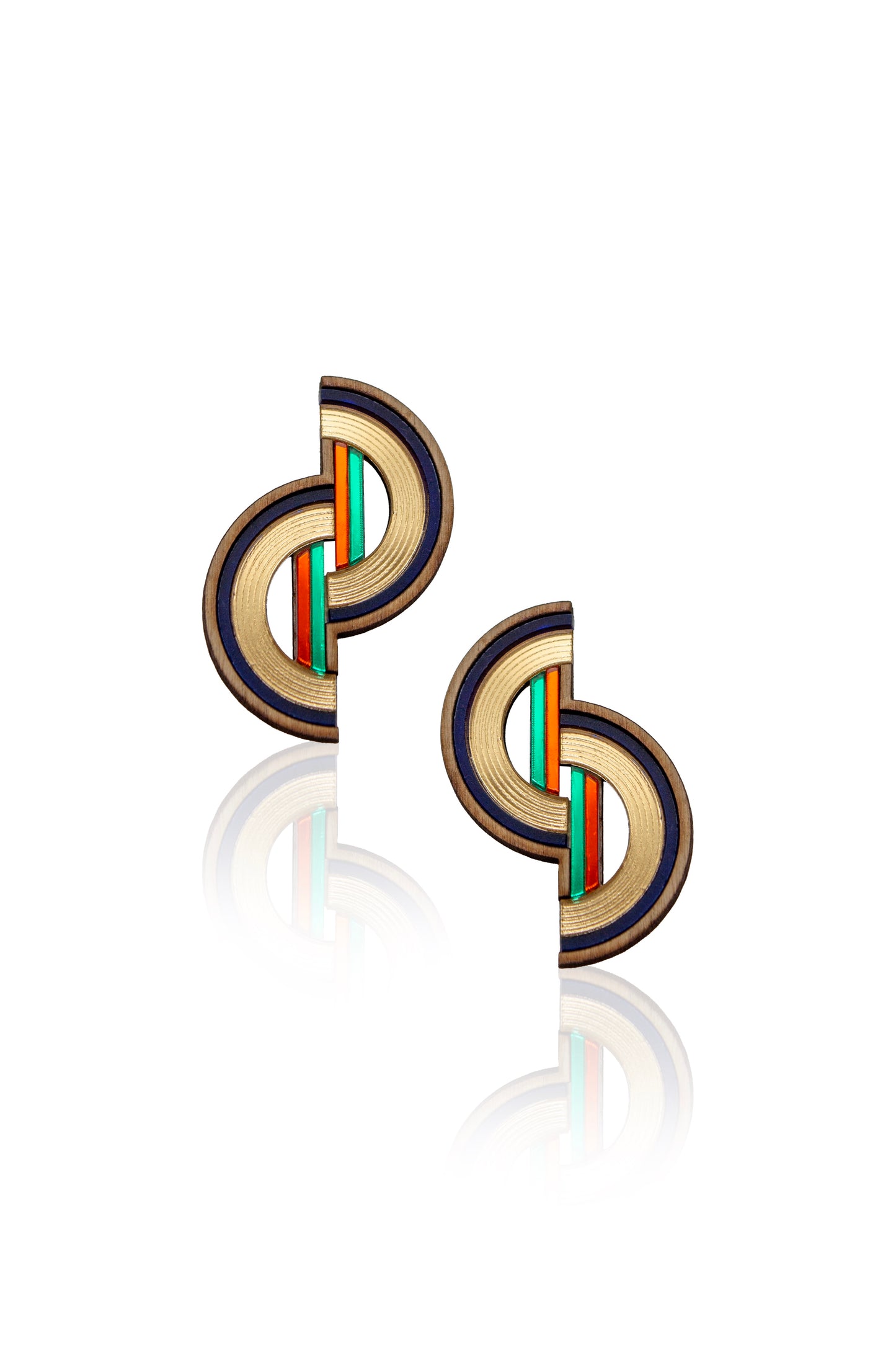 Barbican Earrings - Navy image 0