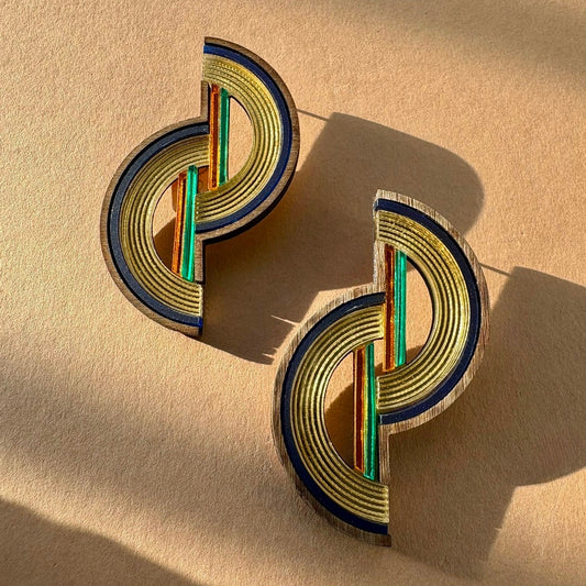 Barbican Earrings - Navy SECONDS