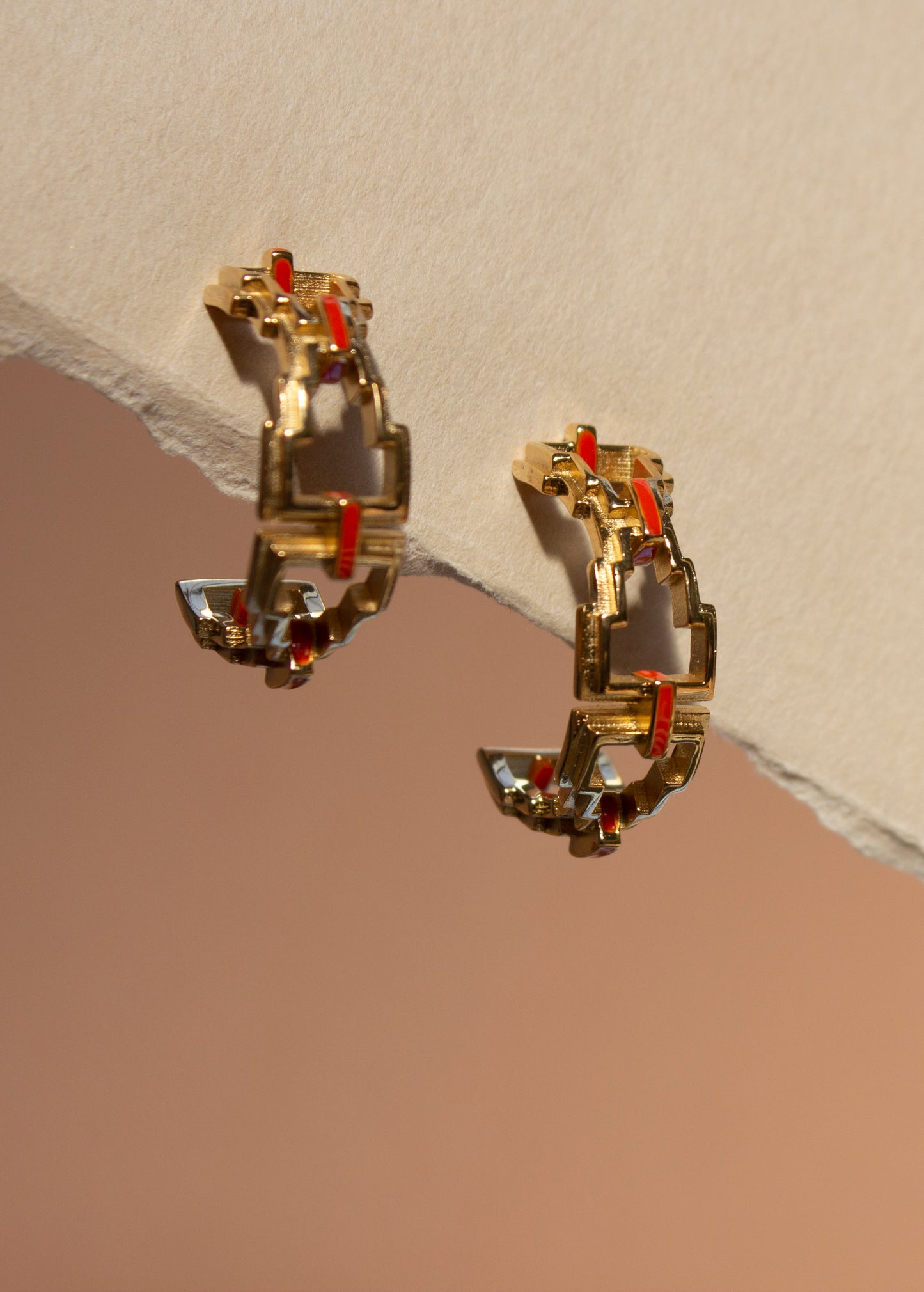 Mayan Hoops - Gold Tangerine image 2
