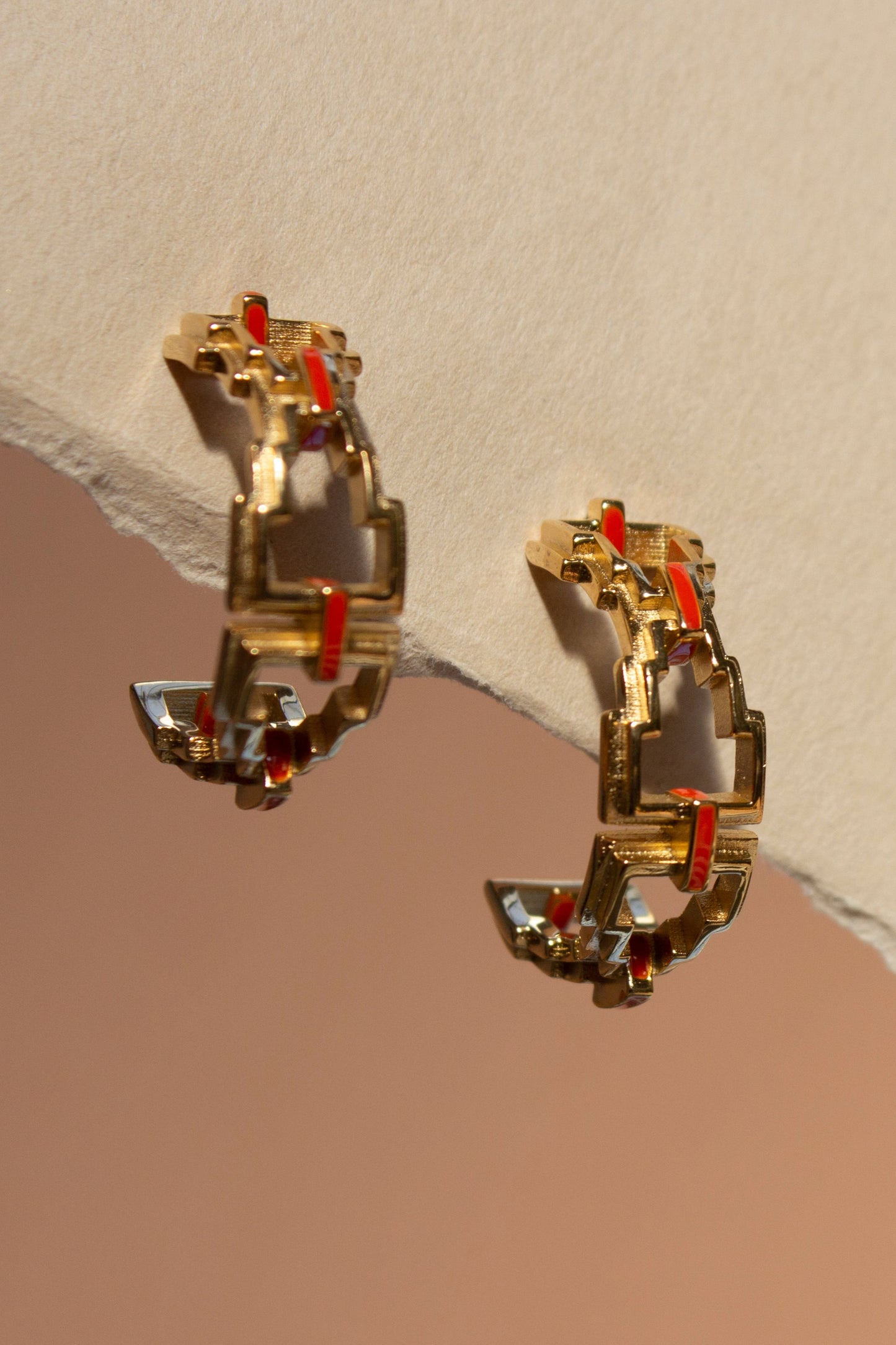 Mayan Hoops - Gold Tangerine image 2
