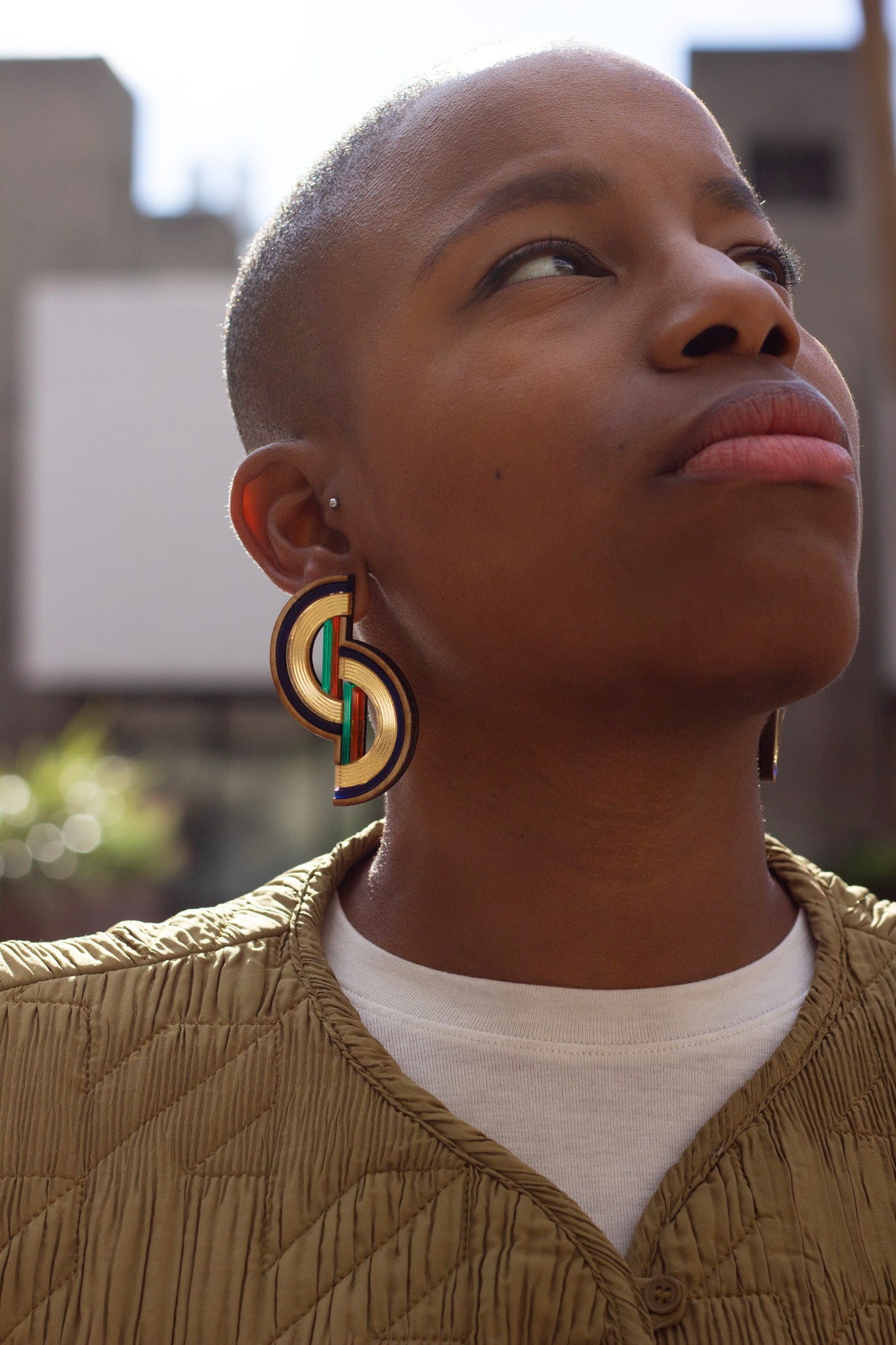 Barbican Earrings - Navy image 2