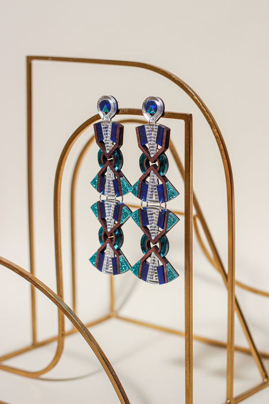 Nyota Mobile Earrings - Teal image 5