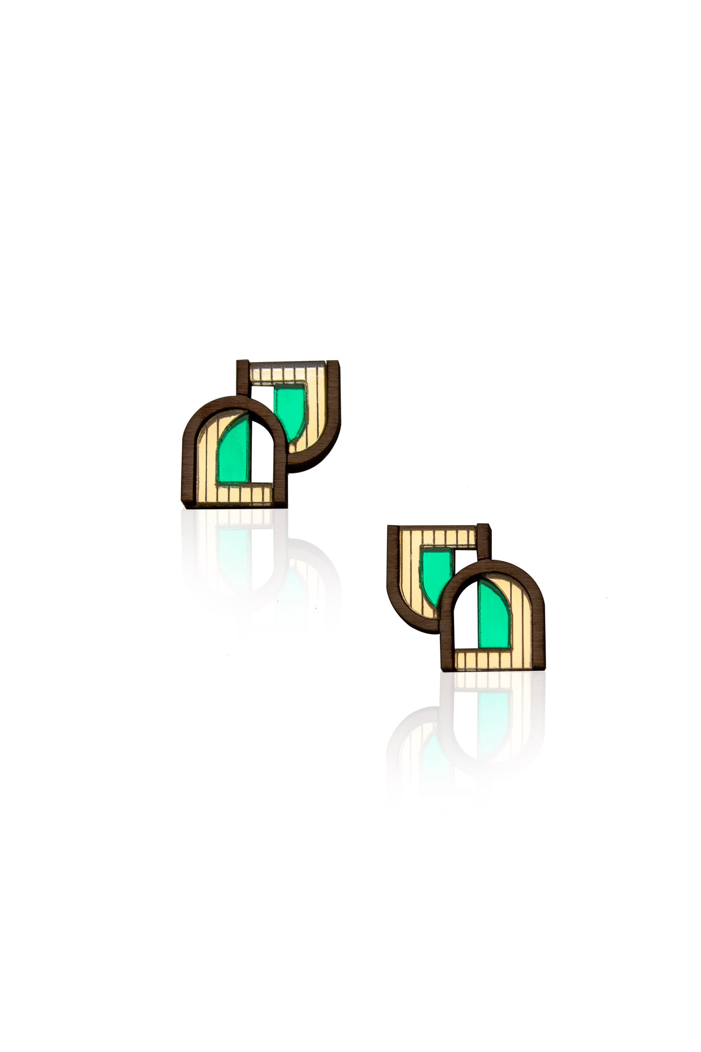 Arch Window Stud - Green image 0