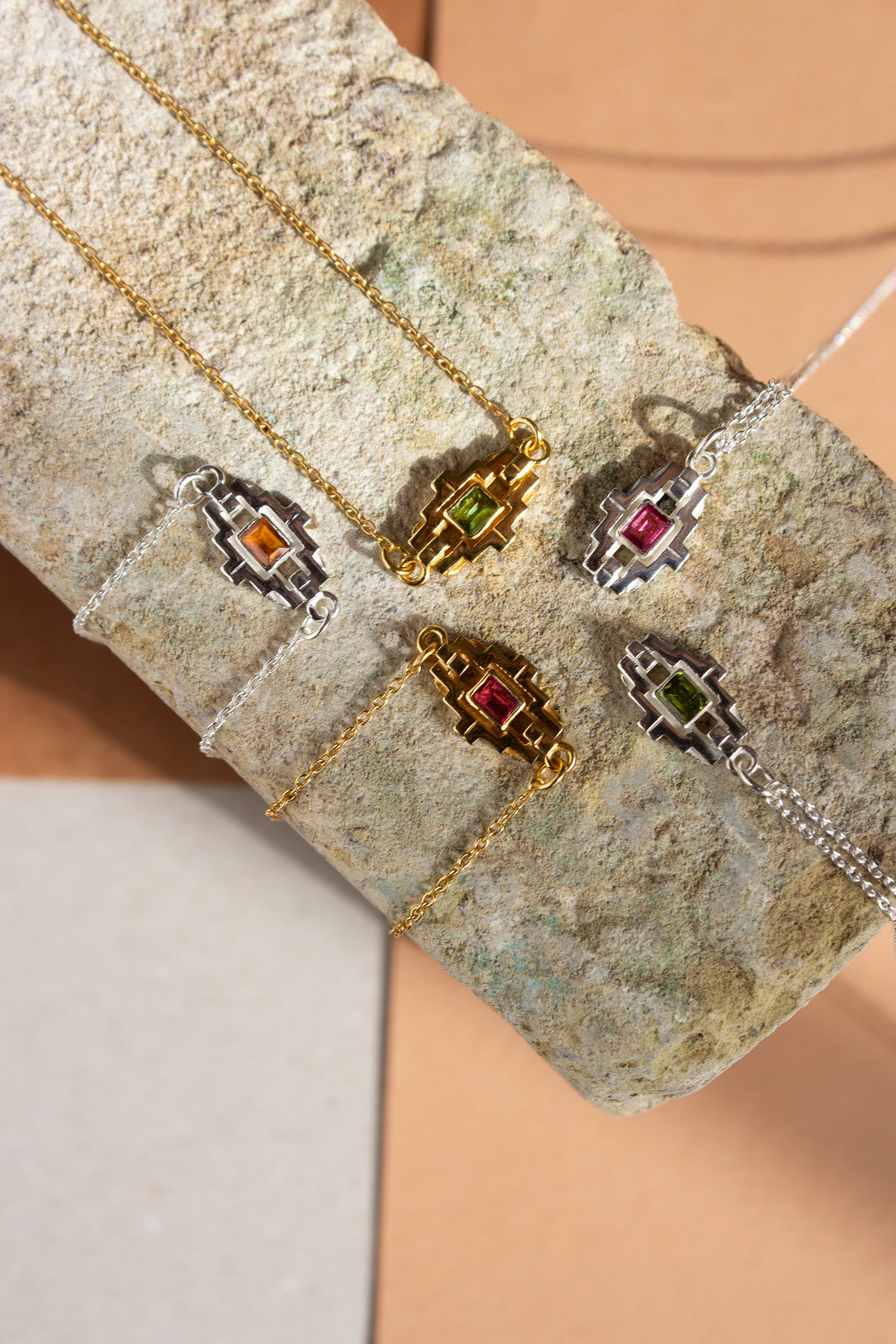 Mayan Necklace - Pink Topaz image 6