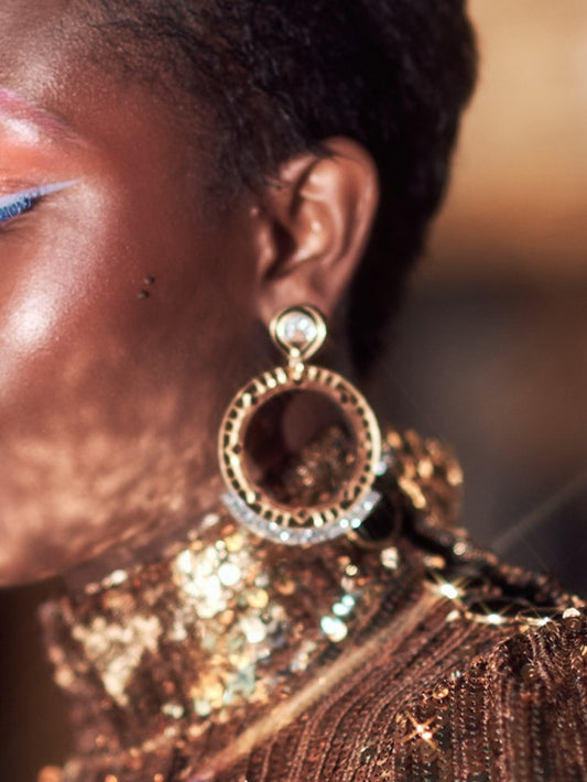 Chandra Earrings - Gold & Silver image 1