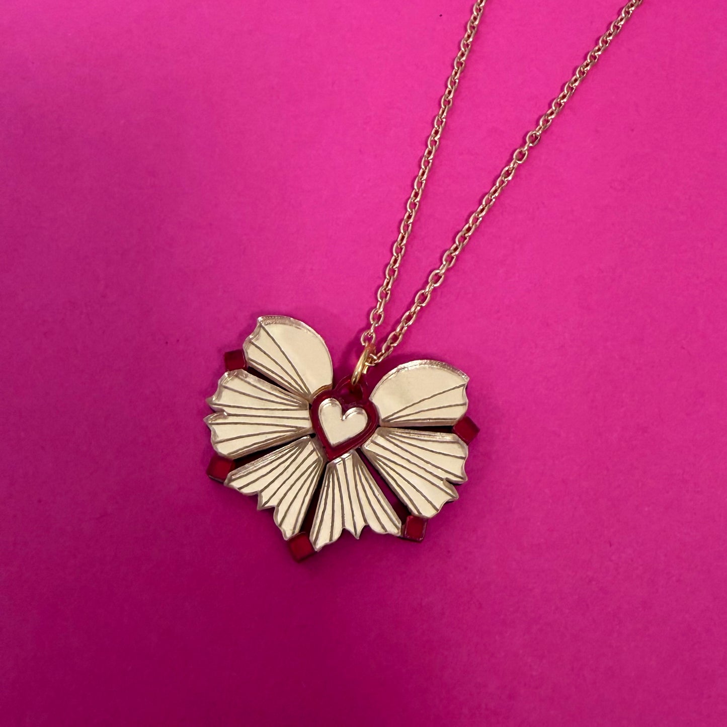 Moyo Necklace - Gold & Cherry SAMPLE