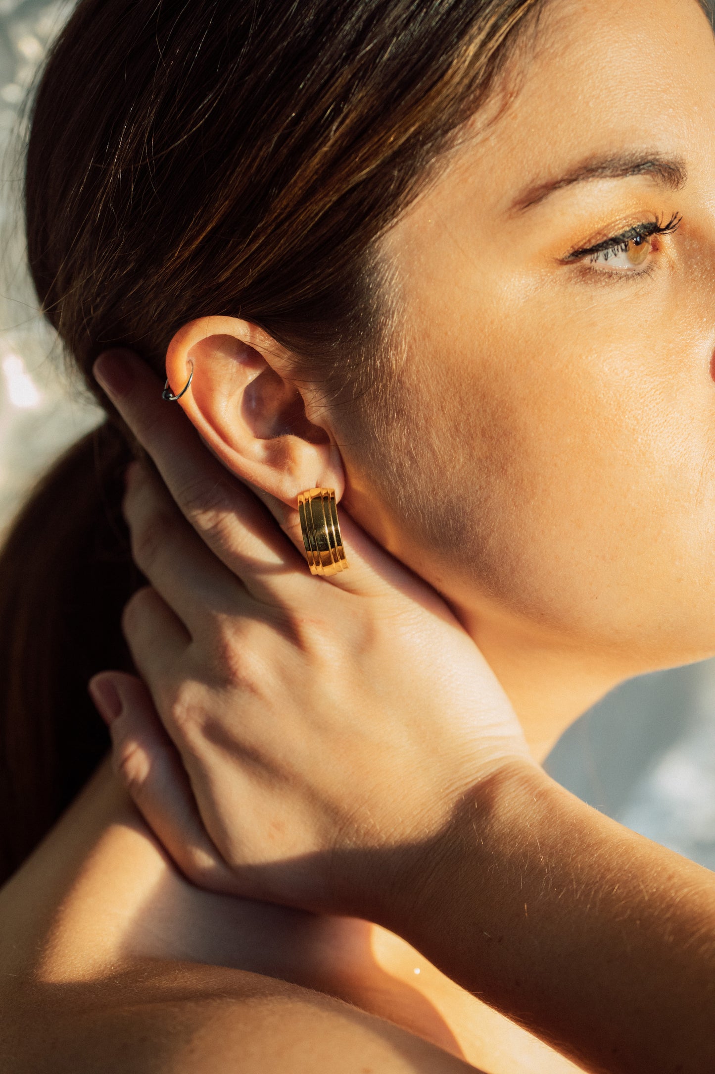 Crescent Earrings - Gold image 1