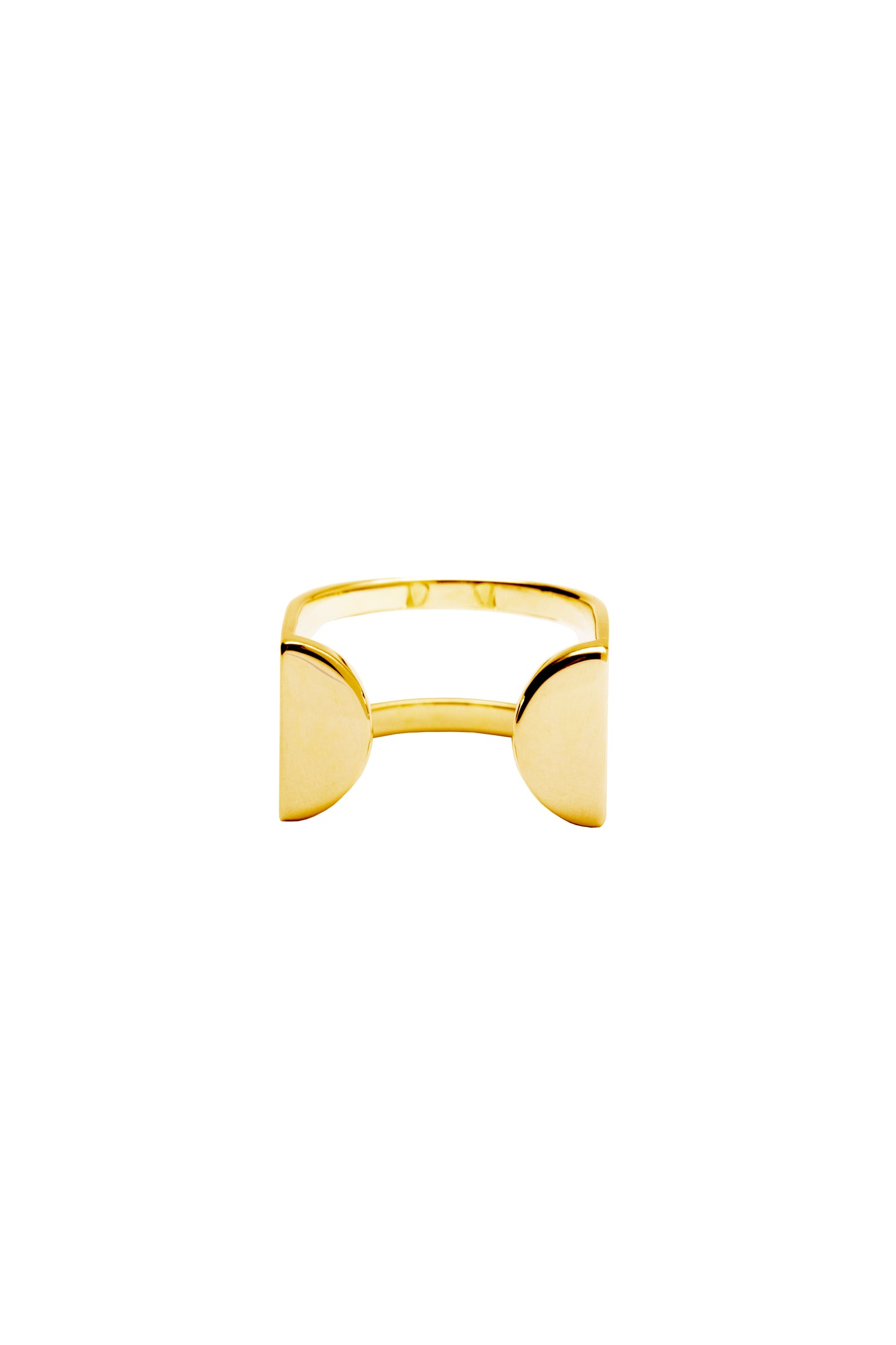 Double Semi Circle Ring - Gold