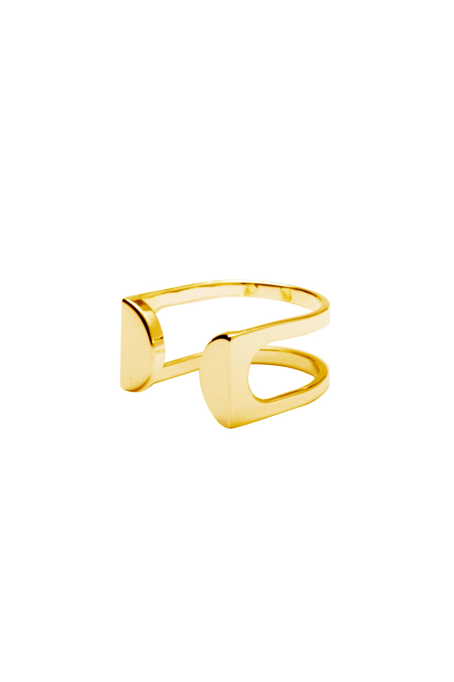 Double Semi Circle Ring - Gold