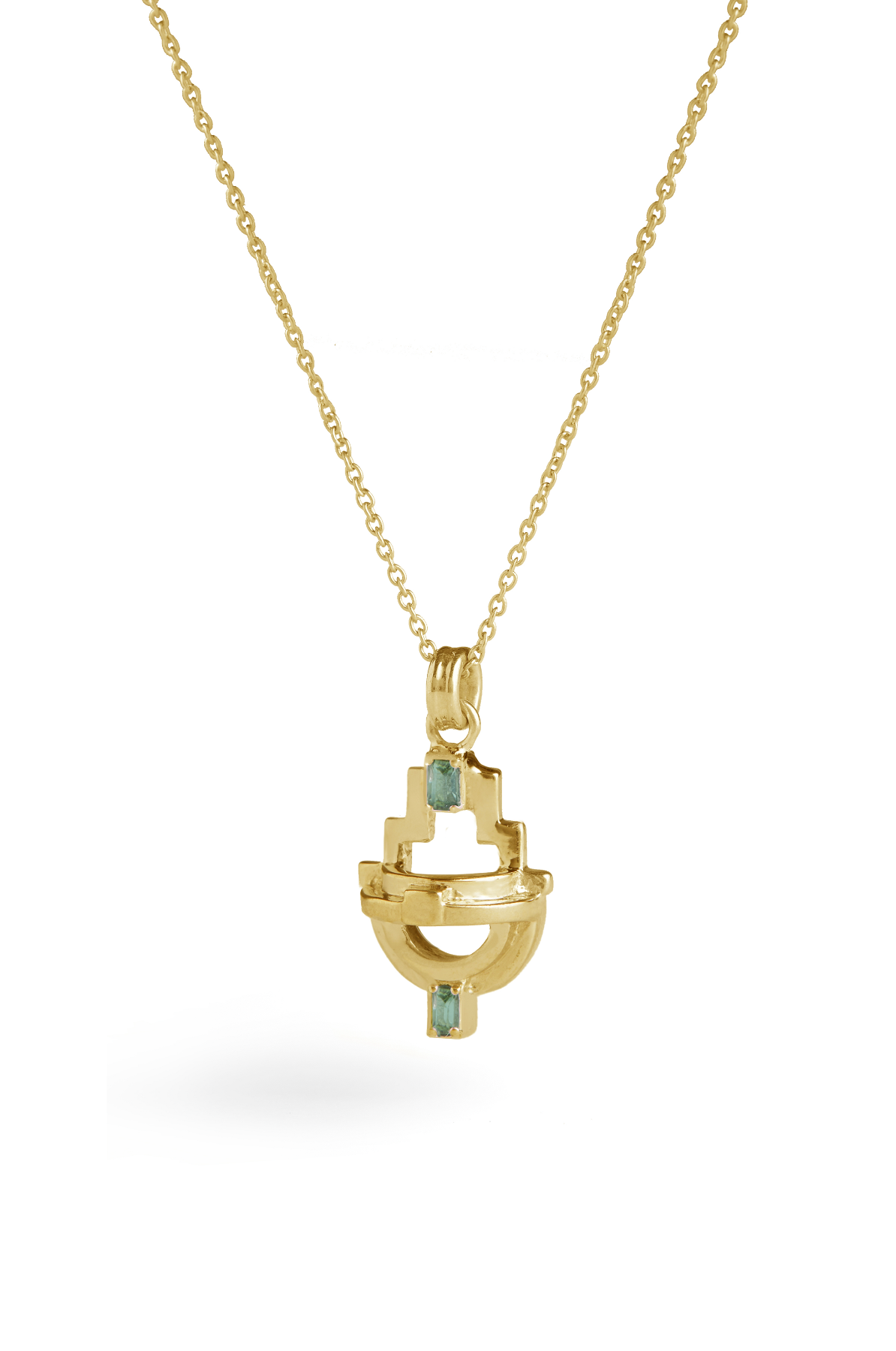 Ayah Necklace - Gold Green Tourmaline
