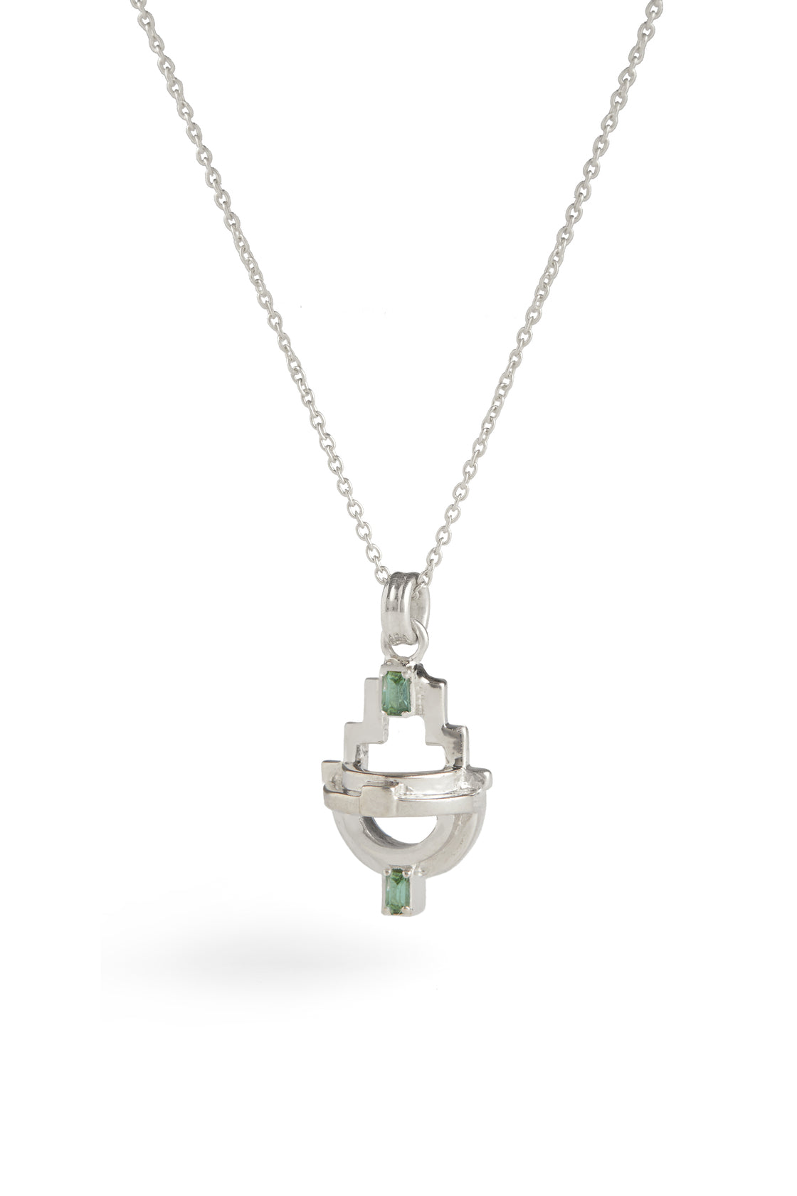 Ayah Necklace - Silver Green Tourmaline