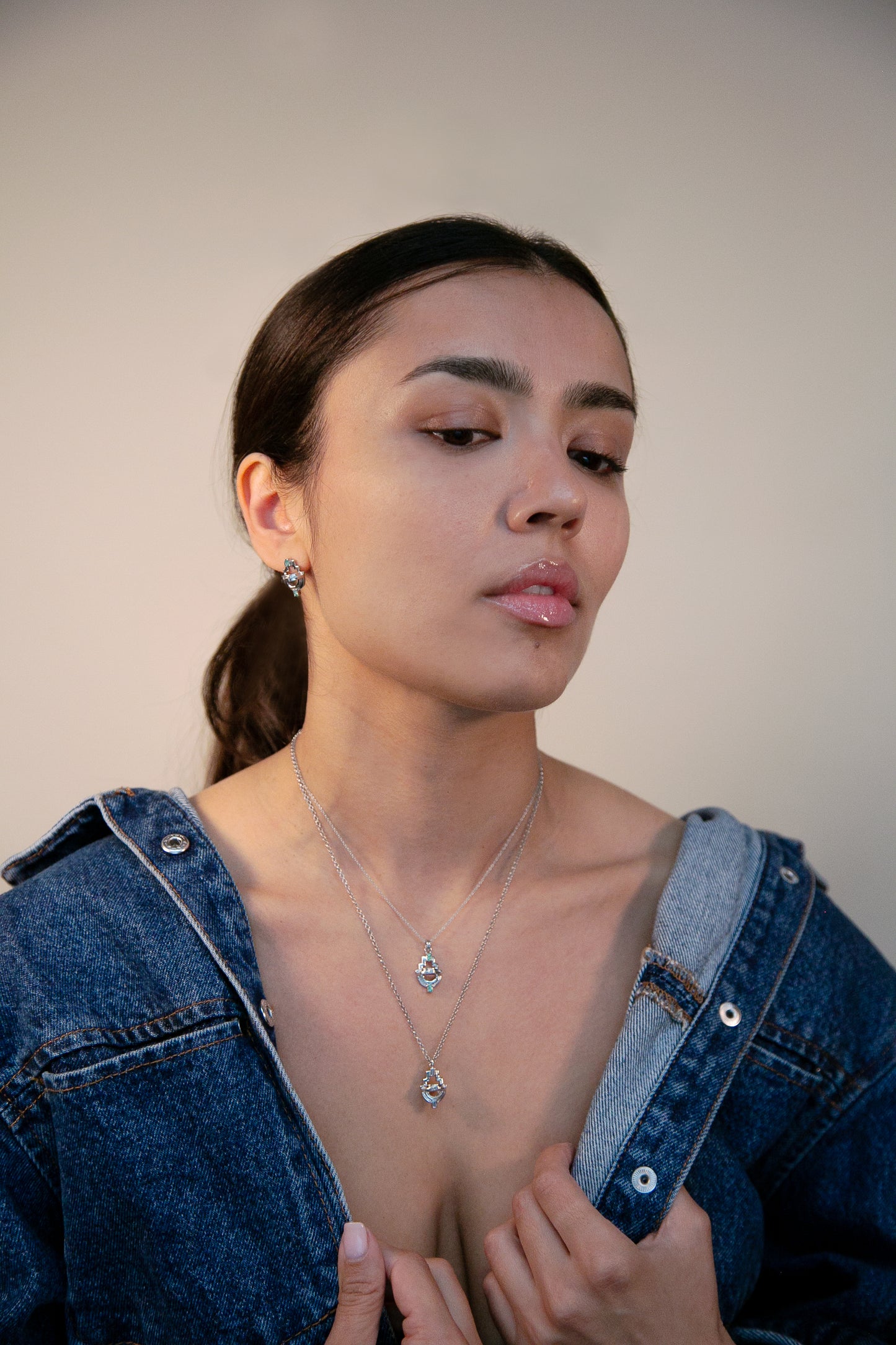 Ayah Necklace - Silver Green Tourmaline
