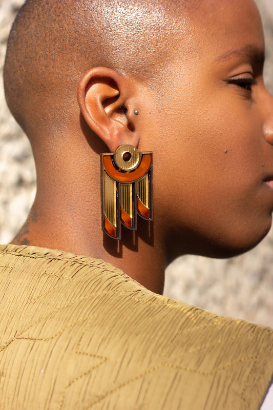 Balcony Earrings - Orange