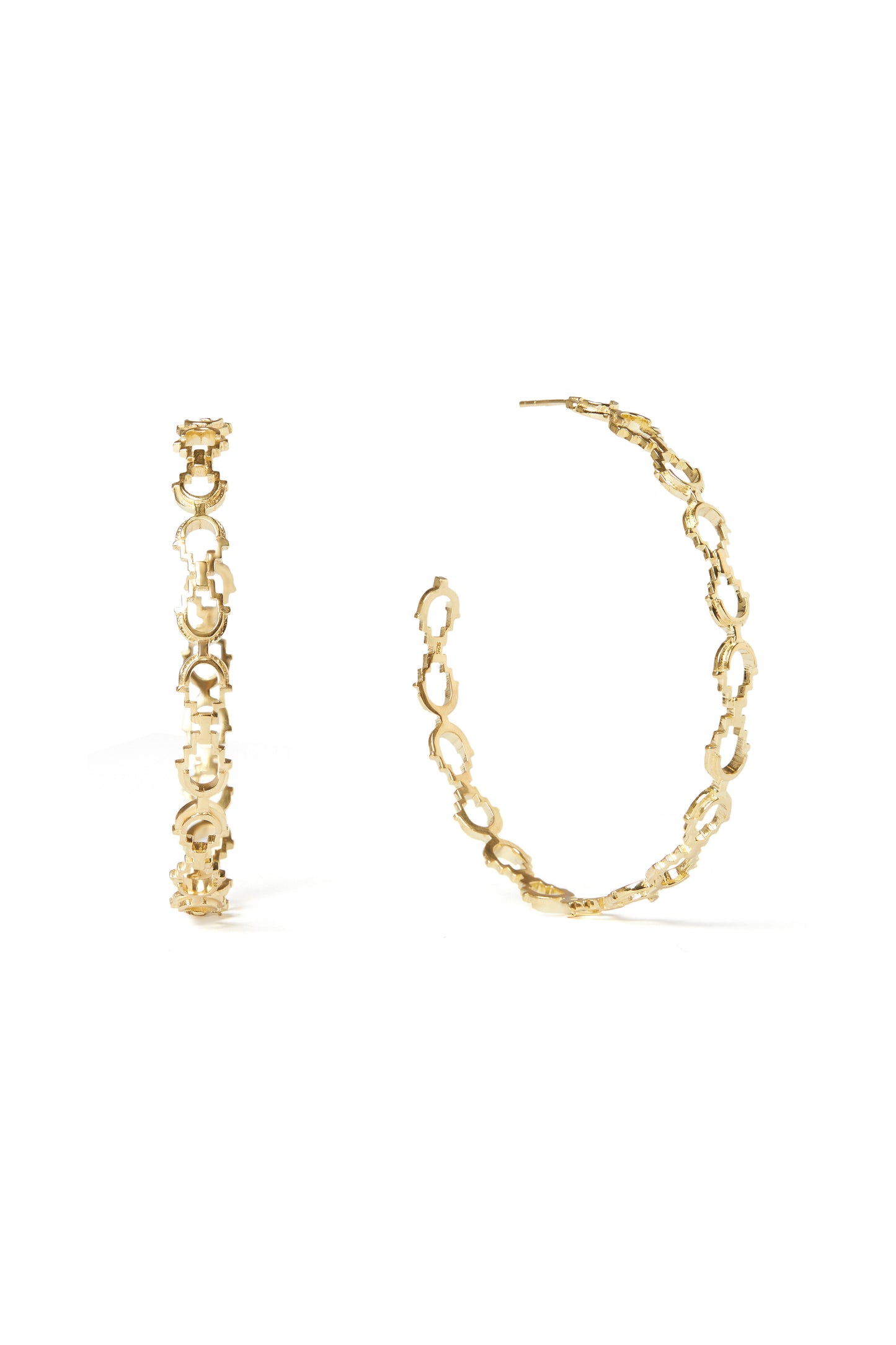 Mayan Hoops - Large Gold