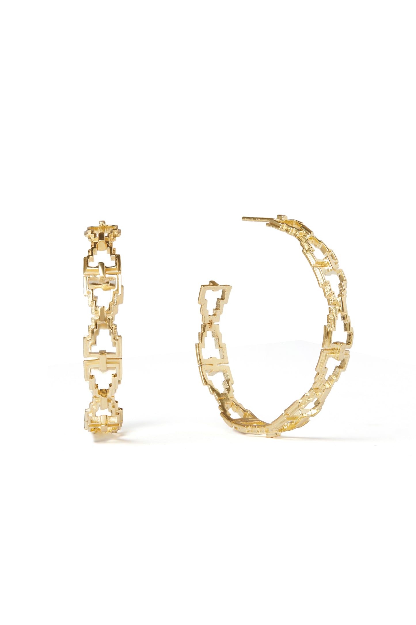 Mayan Hoops - Medium Gold