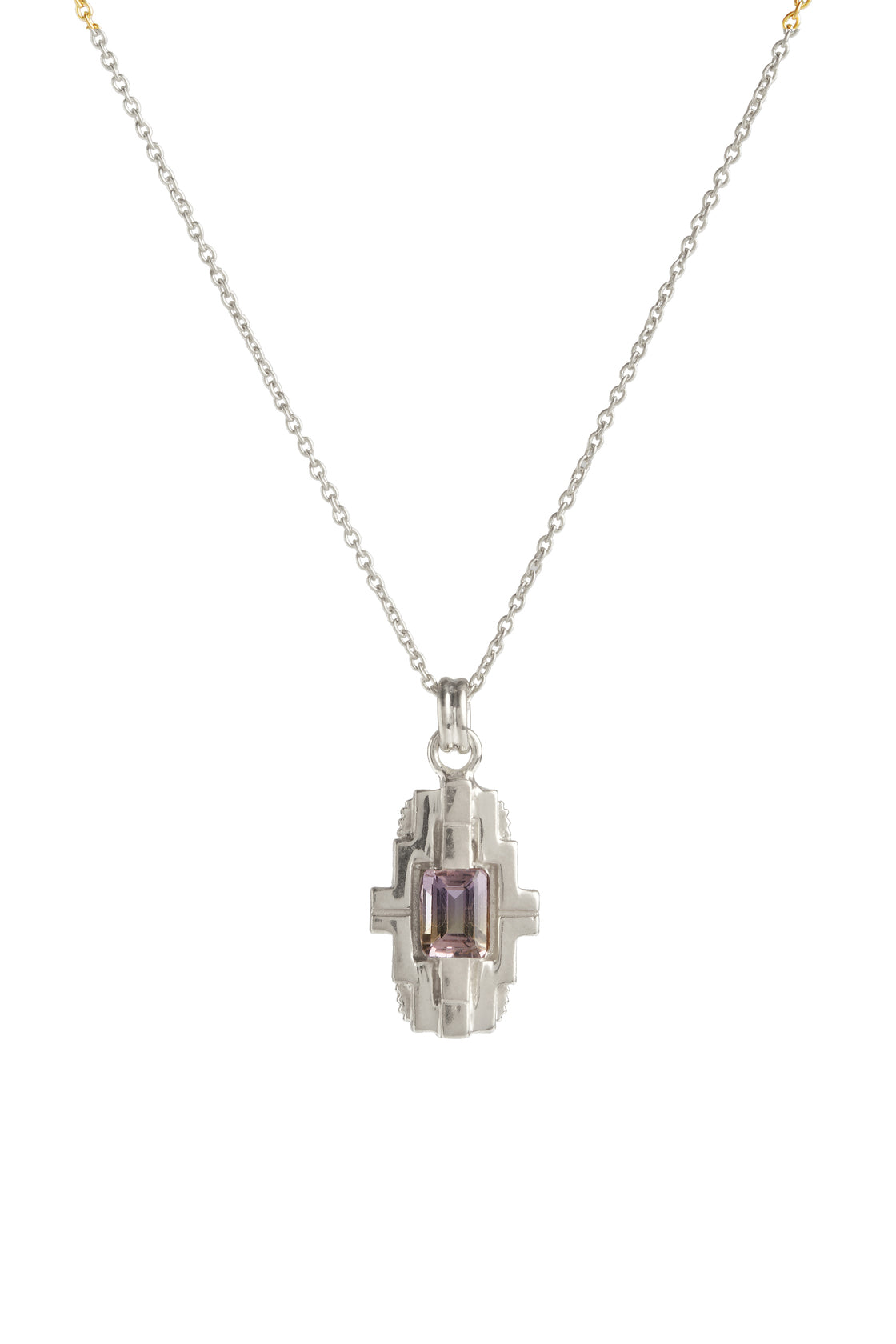 Mayan Necklace - Silver Ametrine