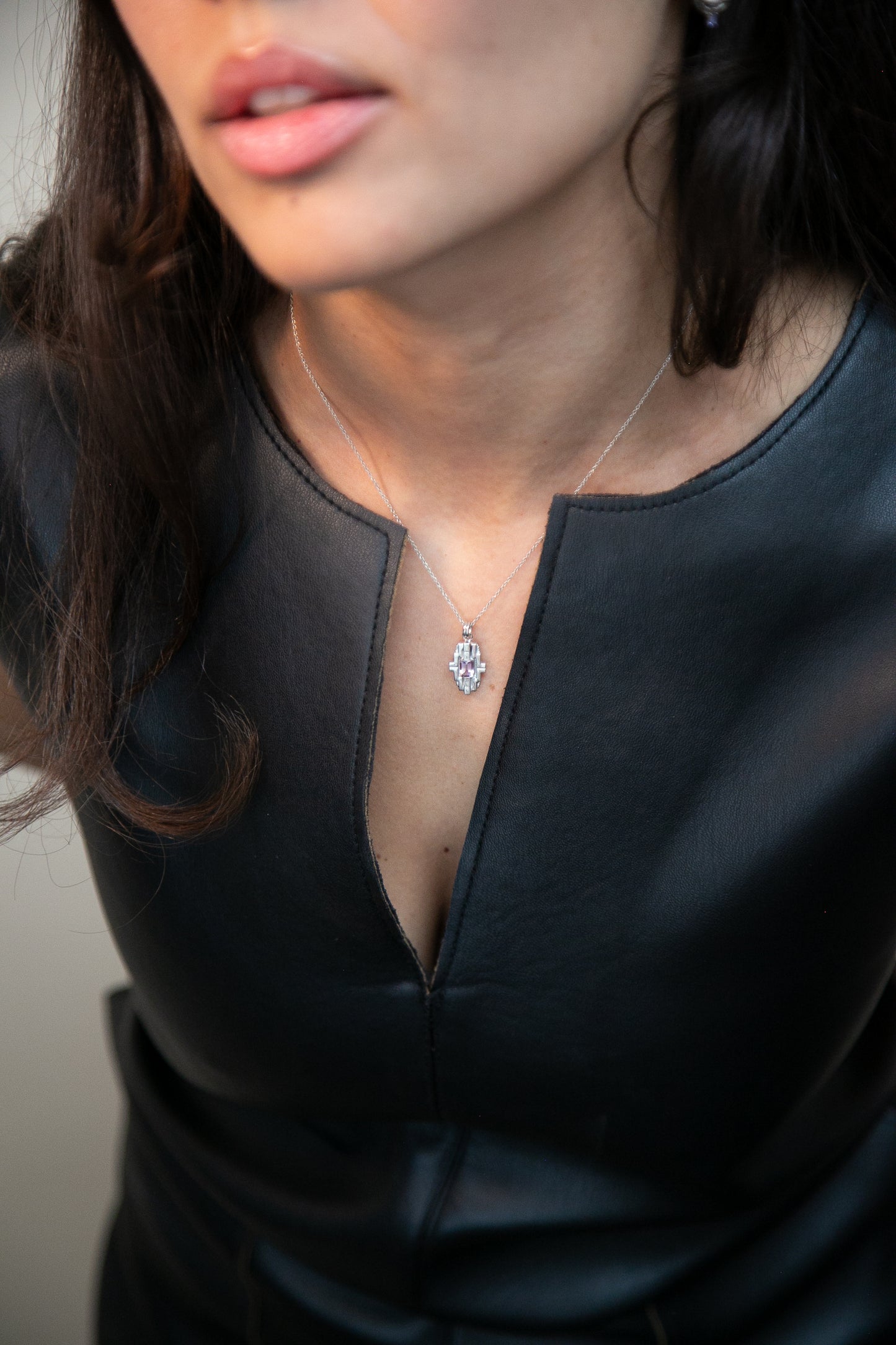 Mayan Necklace - Silver Ametrine