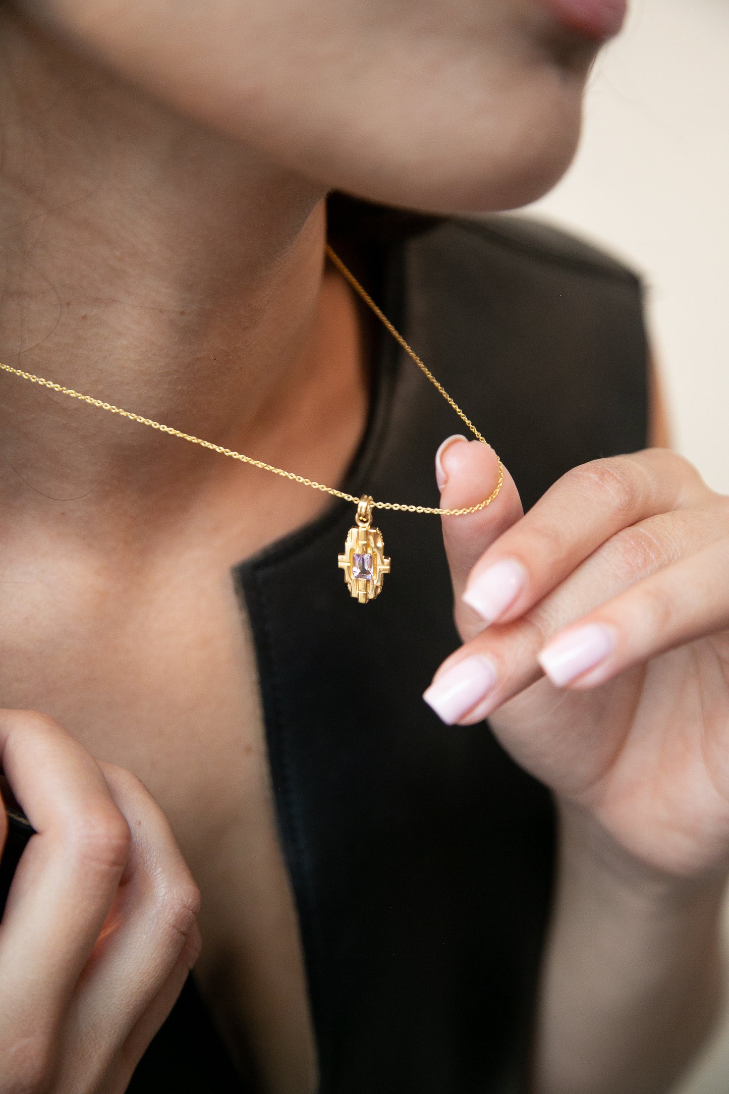 Mayan Necklace - Gold Ametrine