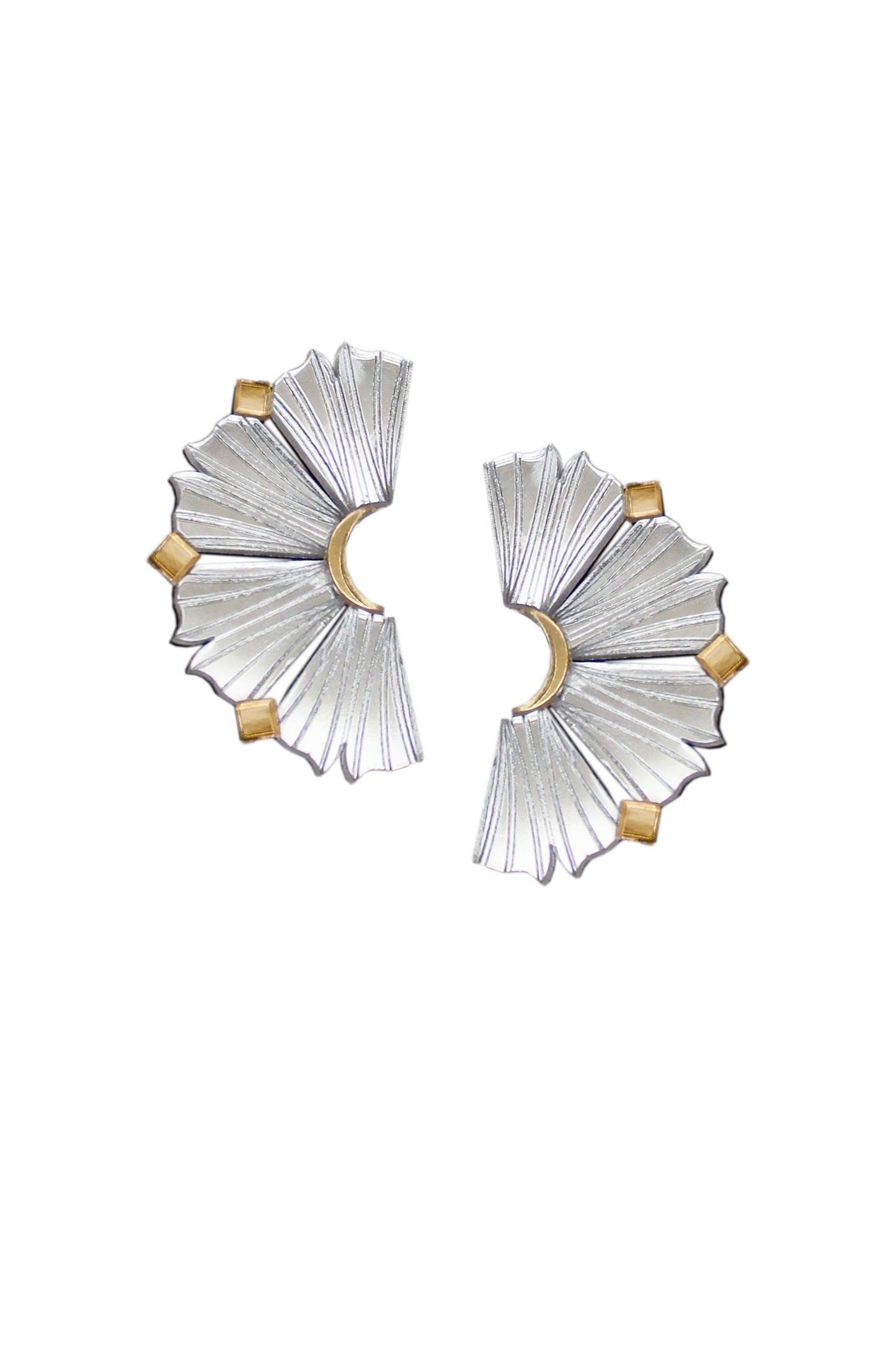 Nalla Earrings - Silver & Gold