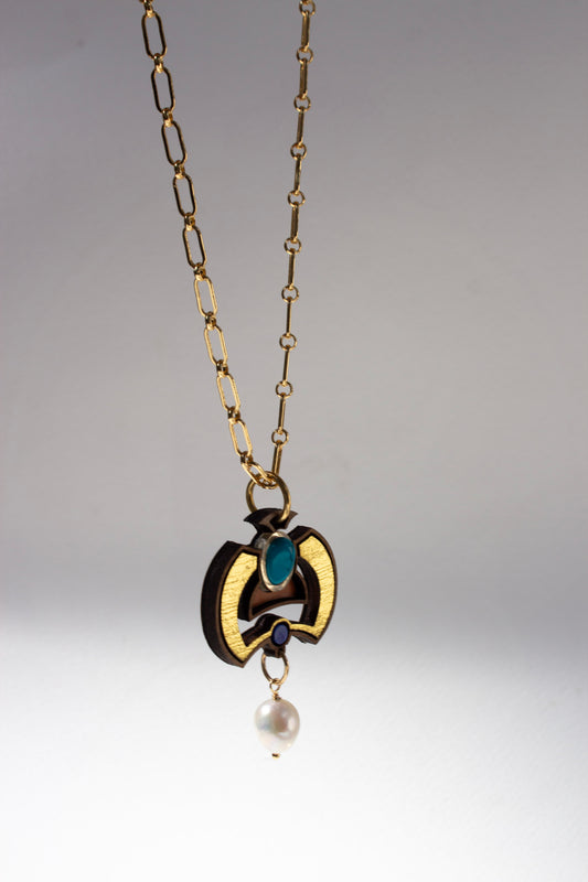 Neferet Beaded Necklace - Turquoise