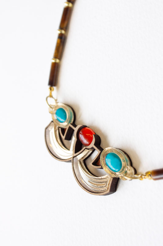 Neferet Beaded Necklace - Tigers Eye