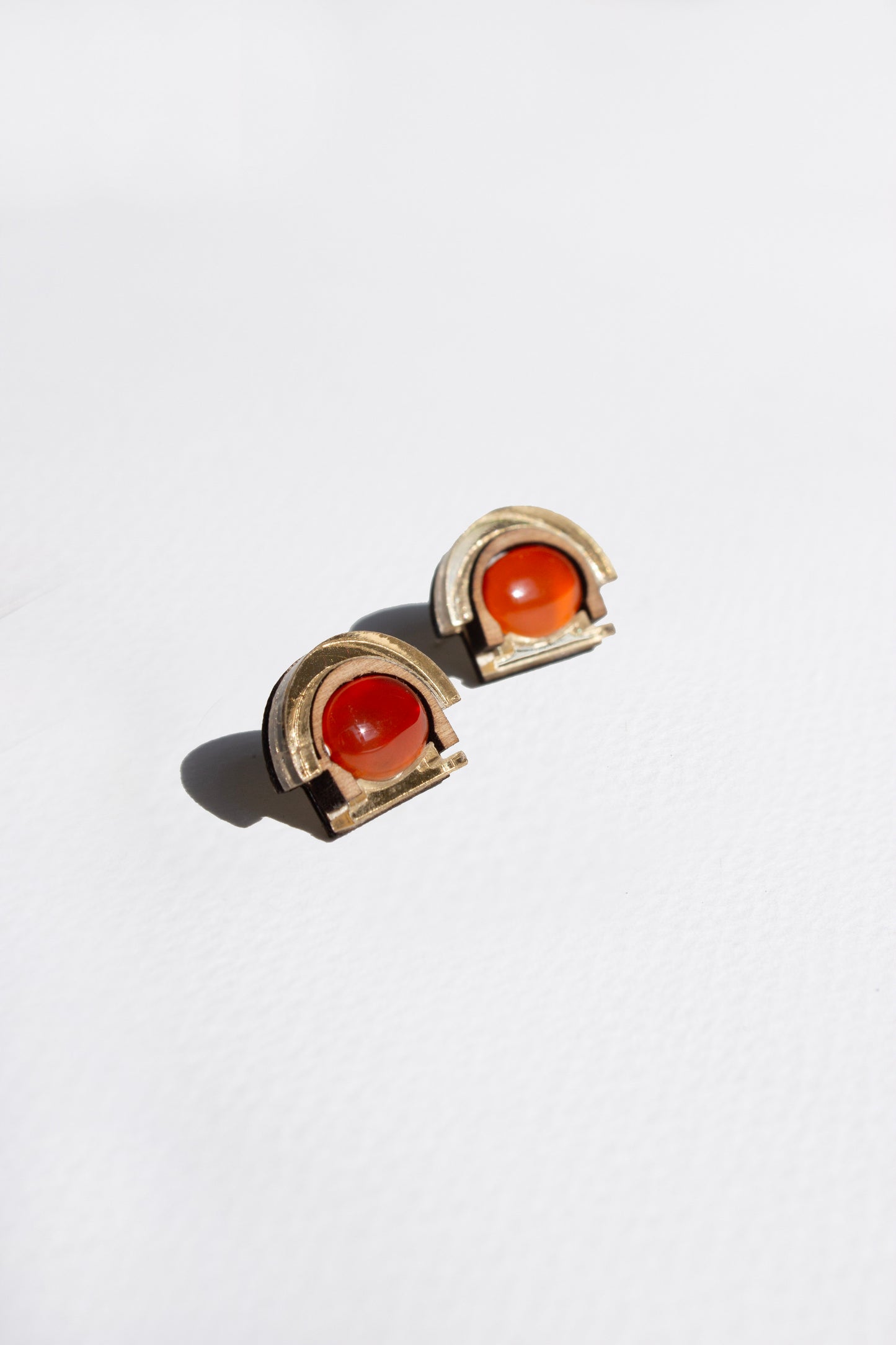 Selene Carnelian Studs