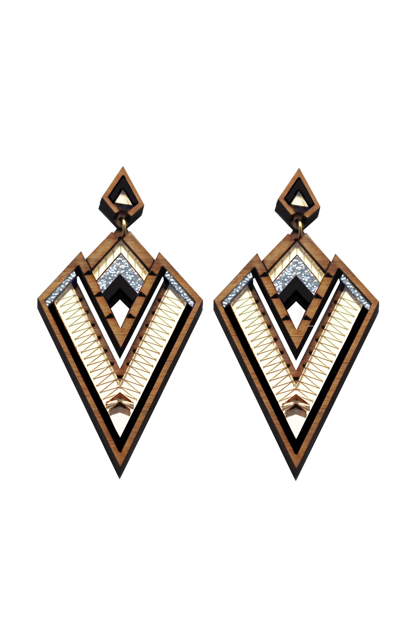 Derin Statement Earrings - Black