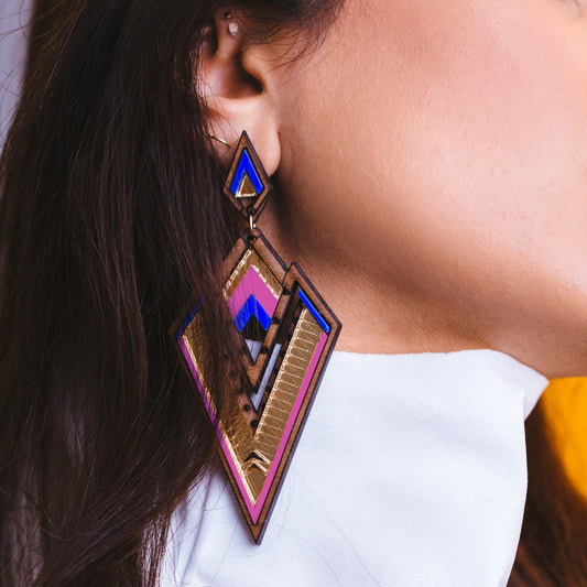 Derin Statement Earrings - Pink