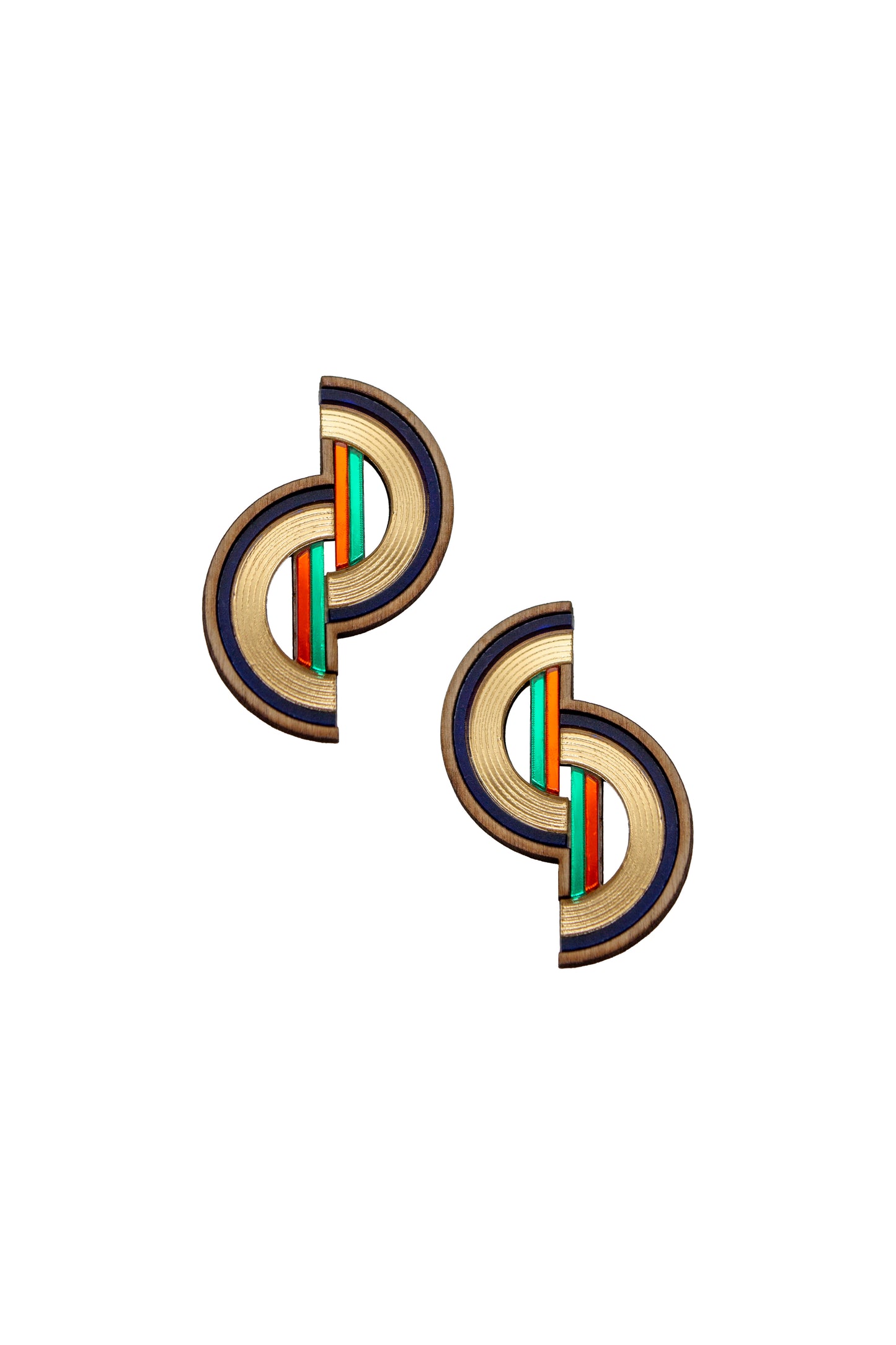 Barbican Earrings - Navy