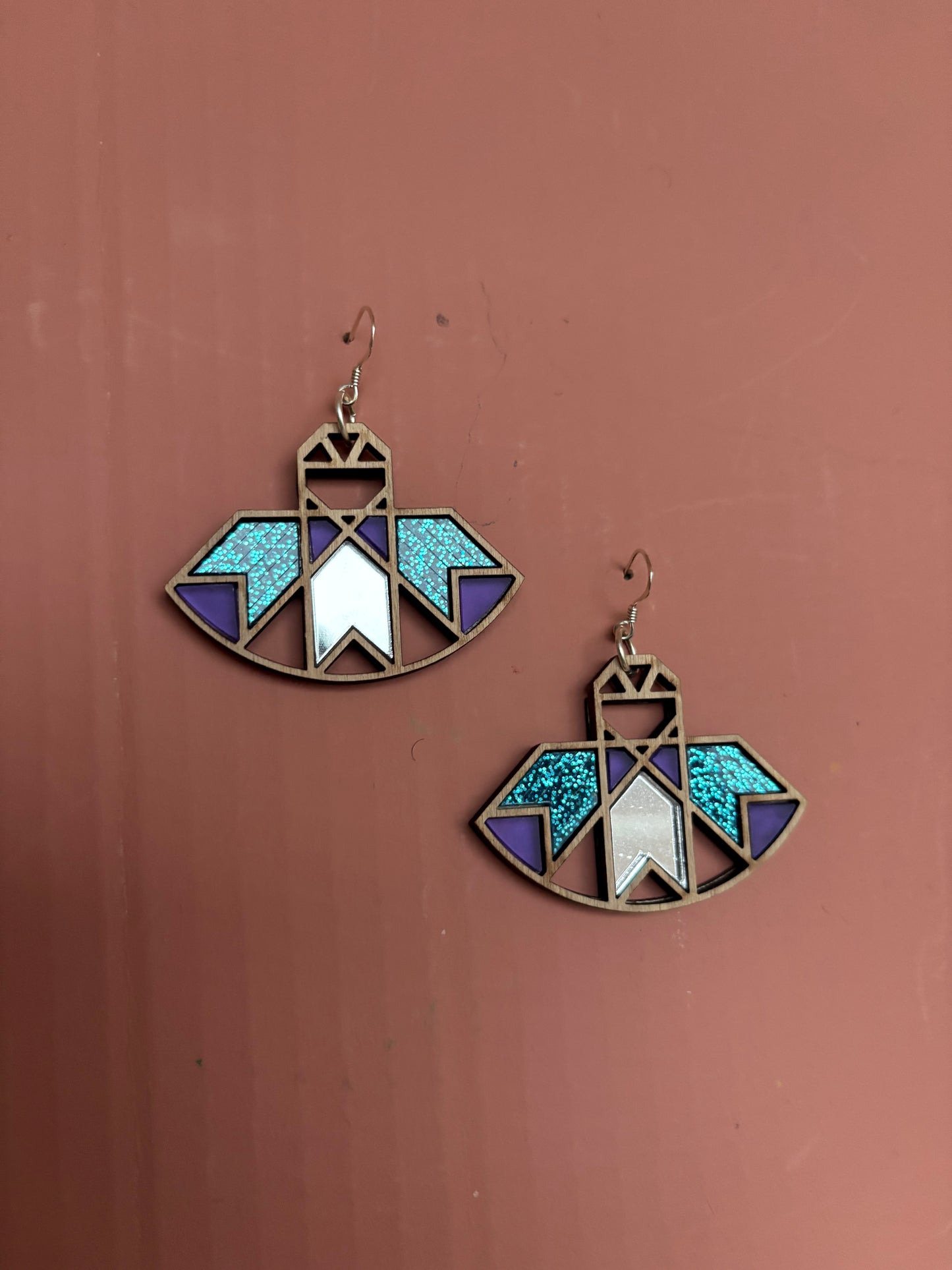 Sara Earrings - Purple Light Blue SAMPLE