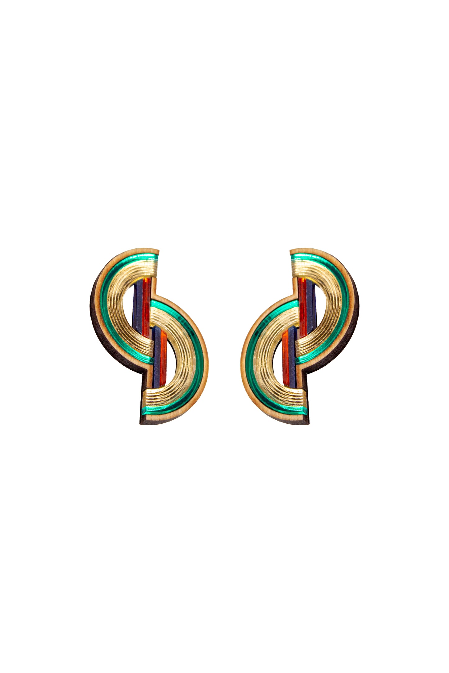 Barbican Earrings - Green