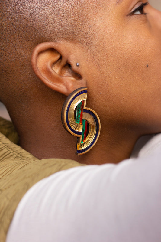 Barbican Earrings - Navy image 5