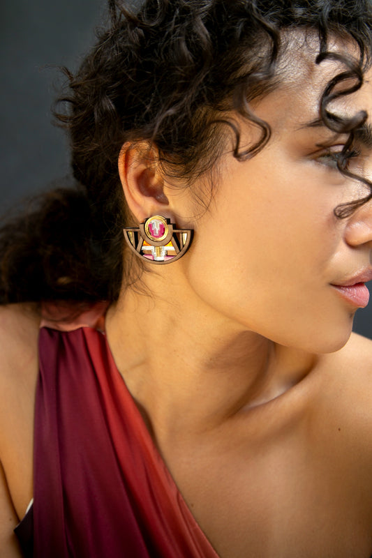 Itzel Earrings - Dragon Fruit image 3