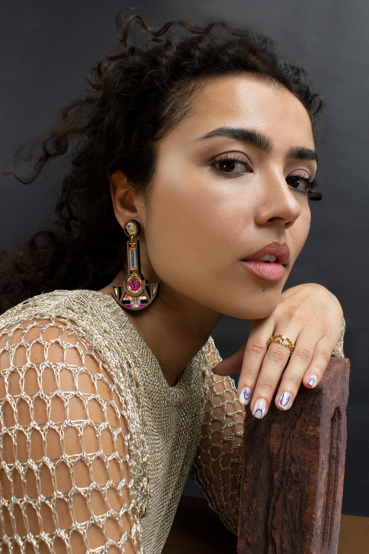 Saya Earrings - Dragon Fruit image 0