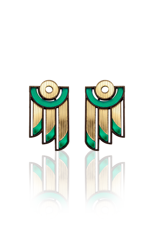 Balcony Earrings - Green image 0