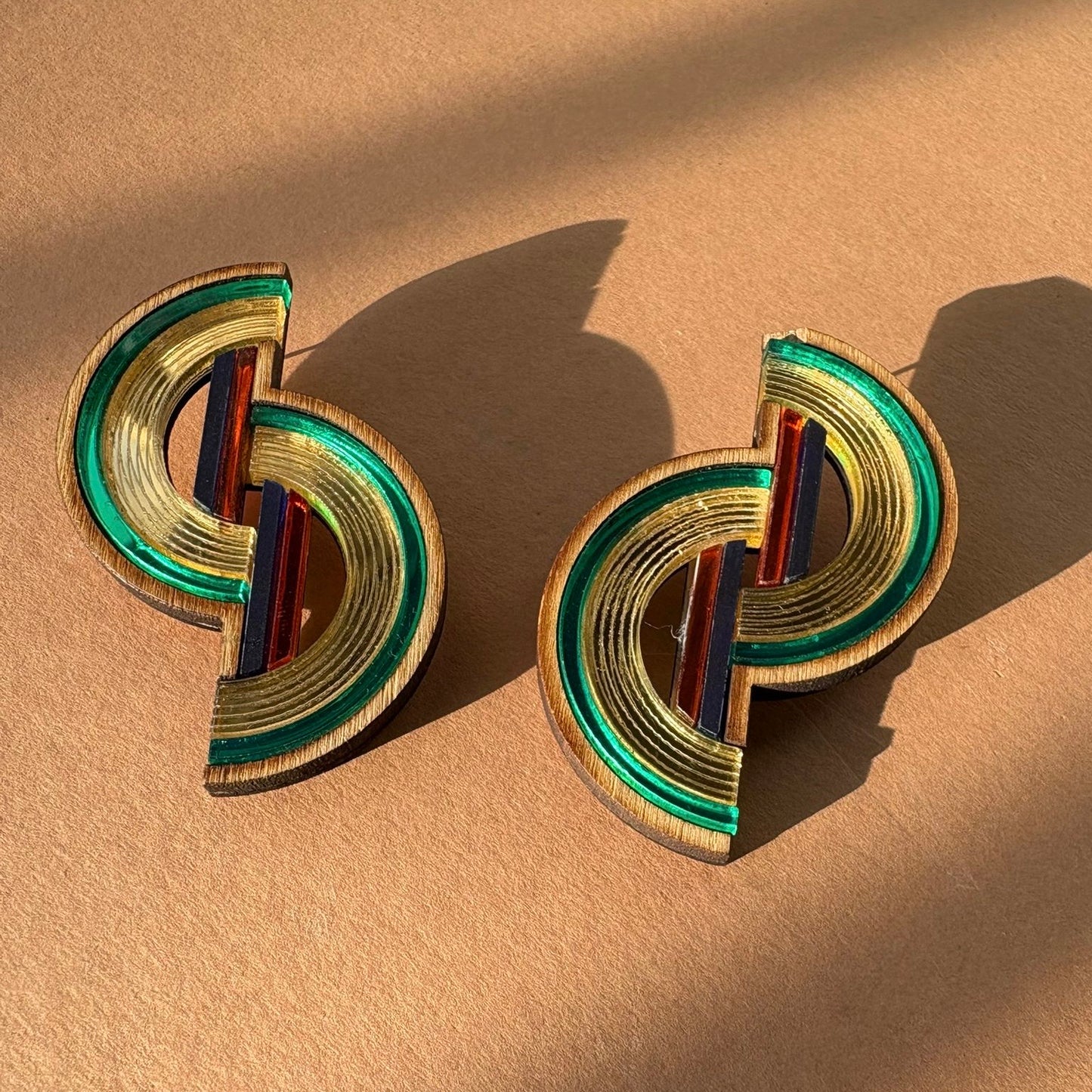 Barbican Earrings - Green SECONDS