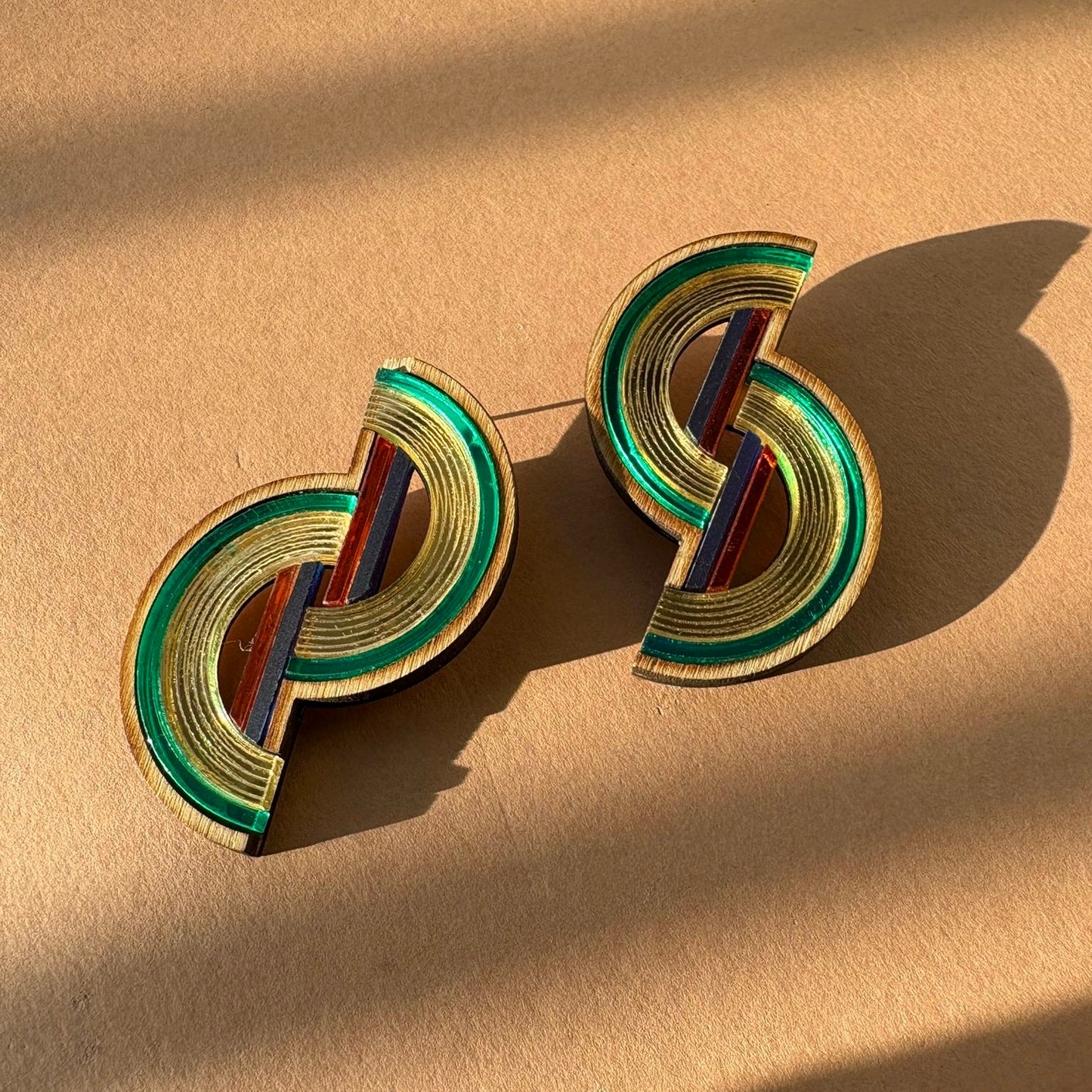Barbican Earrings - Green SECONDS