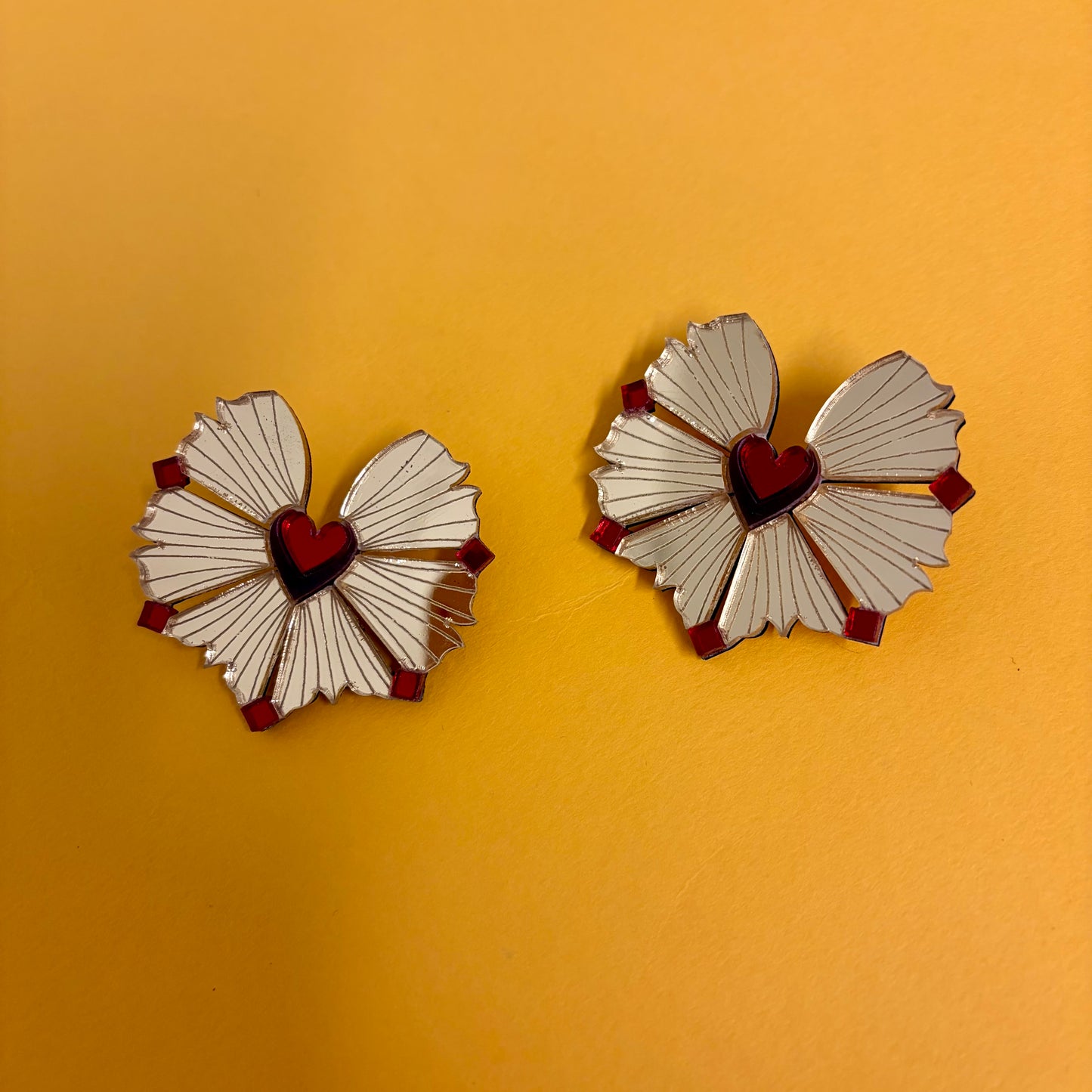 Moyo Earrings - Gold & Cherry SAMPLE