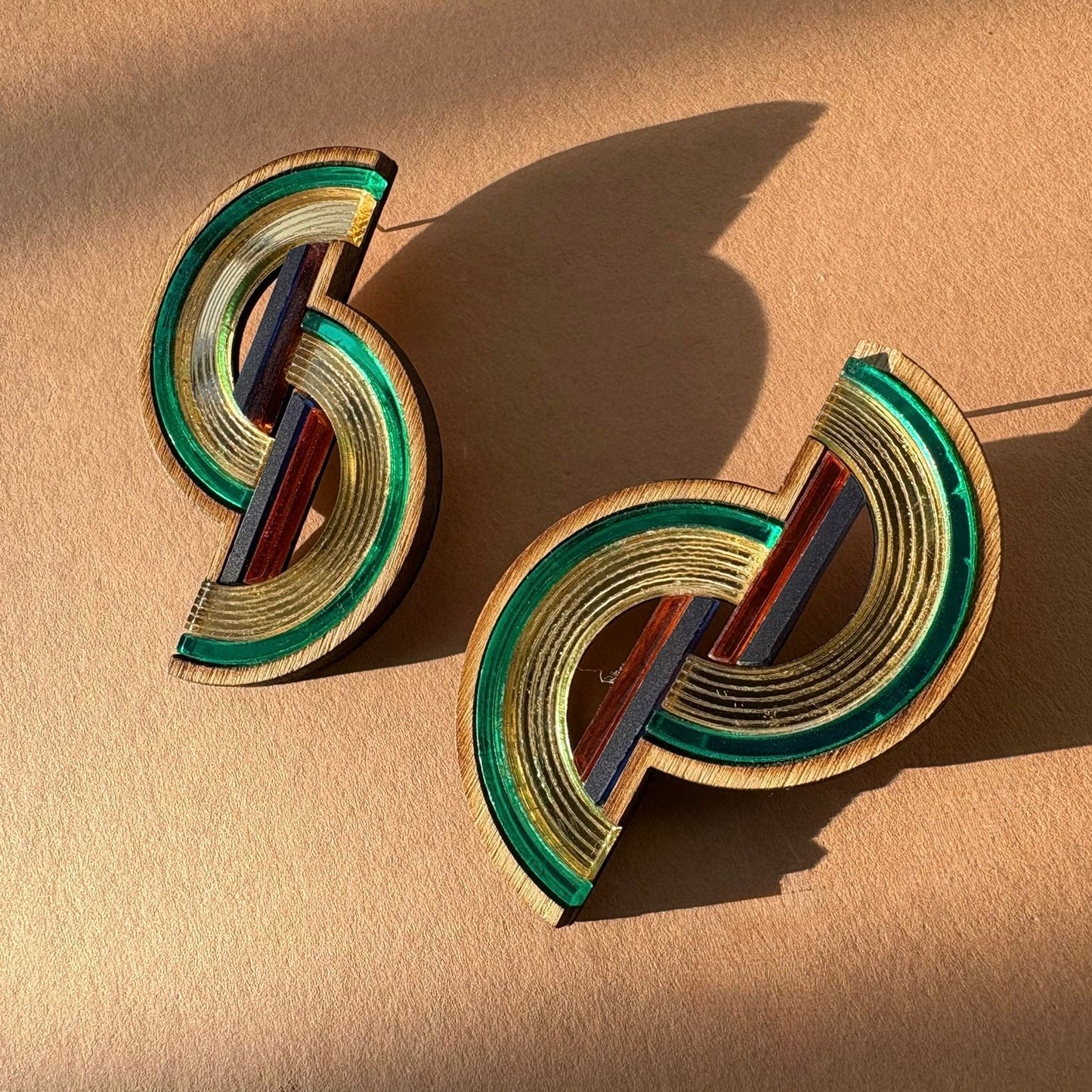 Barbican Earrings - Green SECONDS